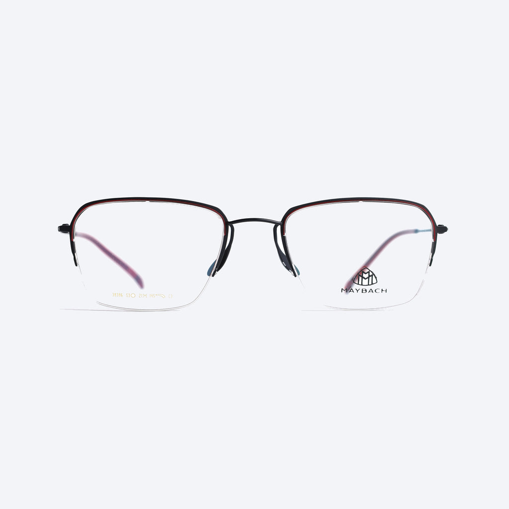 May Bach Titanium 38386 Aviator Eye Glasses for Unisex - Maroon