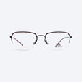 May Bach Titanium 38386 Aviator Eye Glasses for Unisex - Maroon