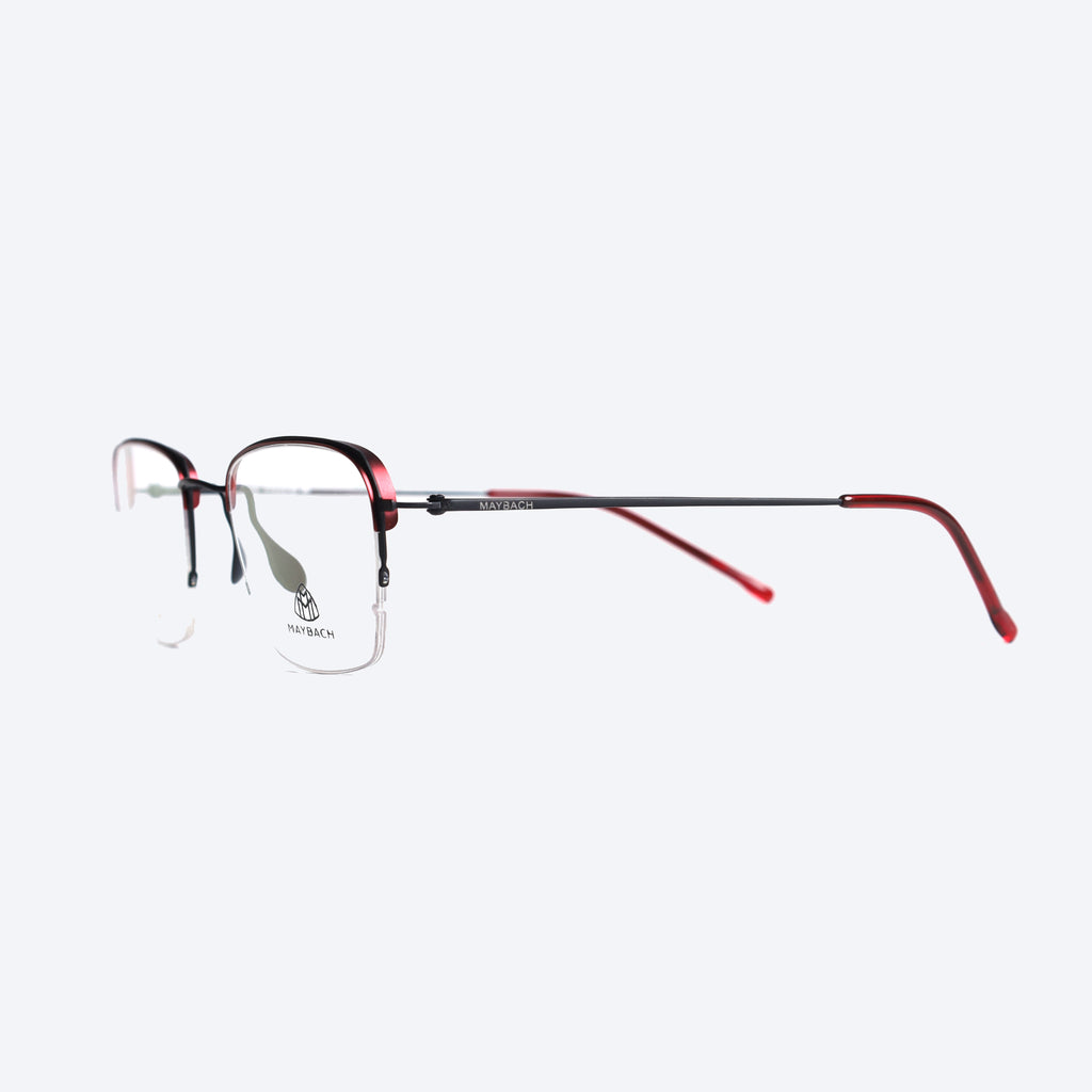 May Bach Titanium 38386 Aviator Eye Glasses for Unisex - Maroon