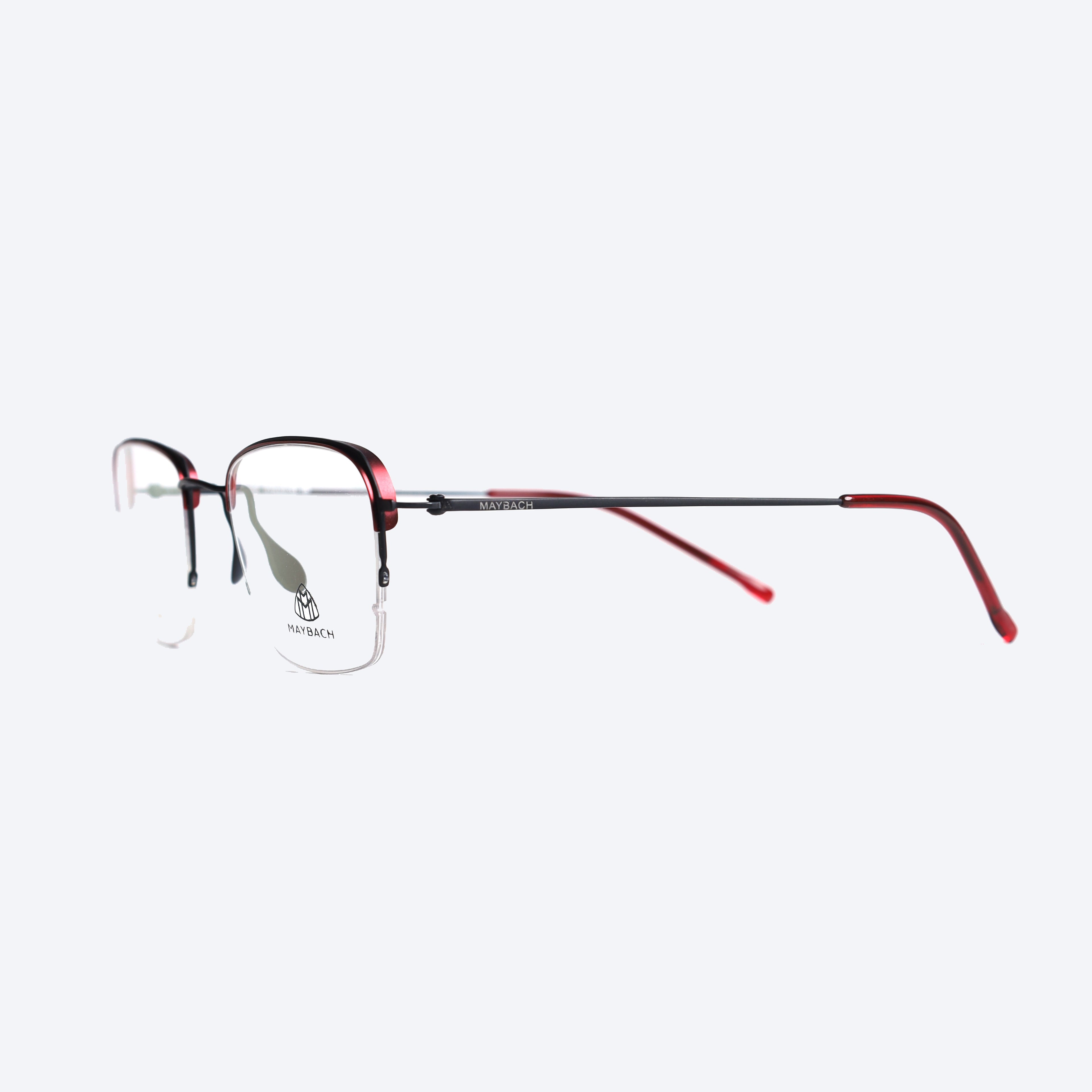 May Bach Titanium 38386 Aviator Eye Glasses for Unisex - Maroon