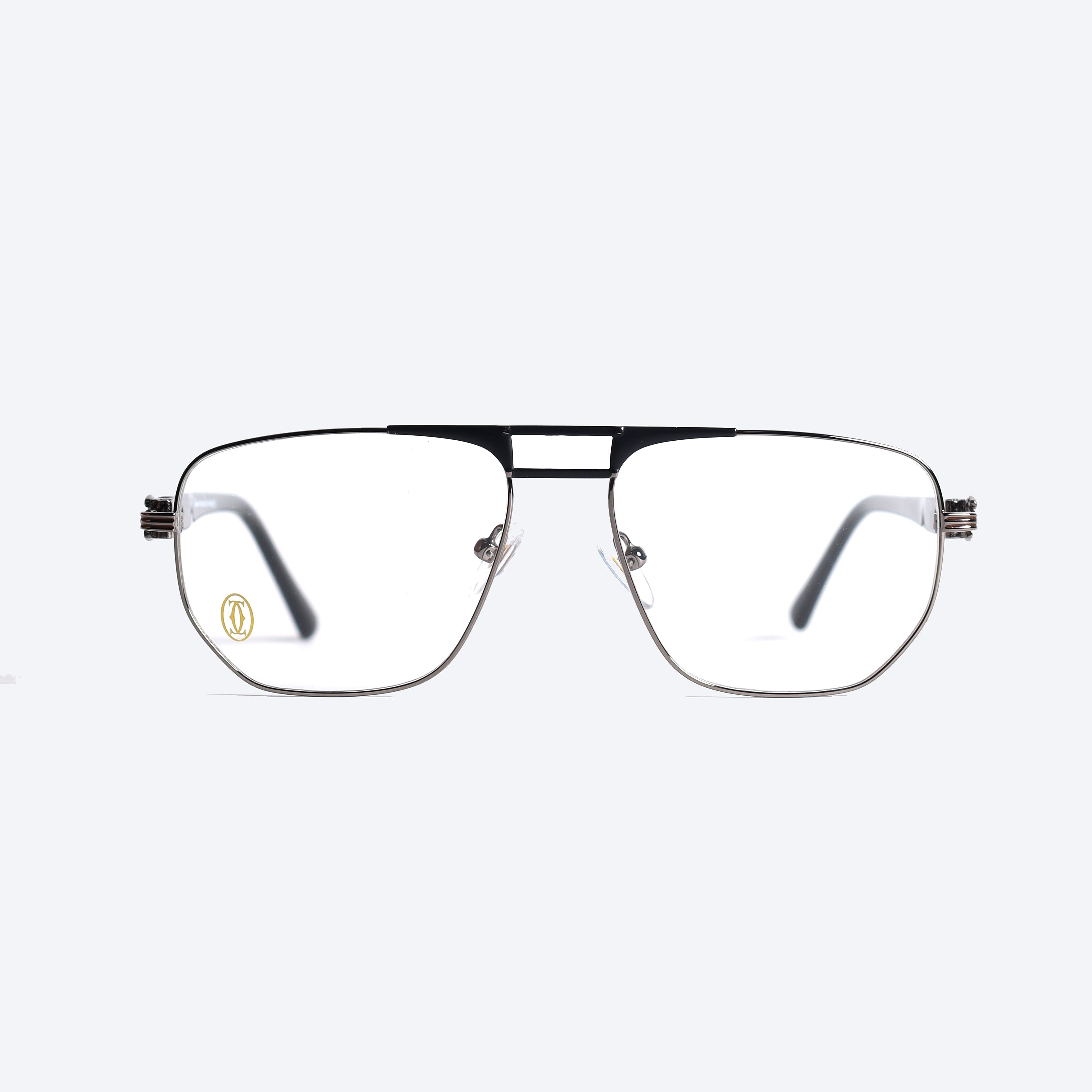 Cartier 120676J Aviator Eye Glasses for Gents - Grey