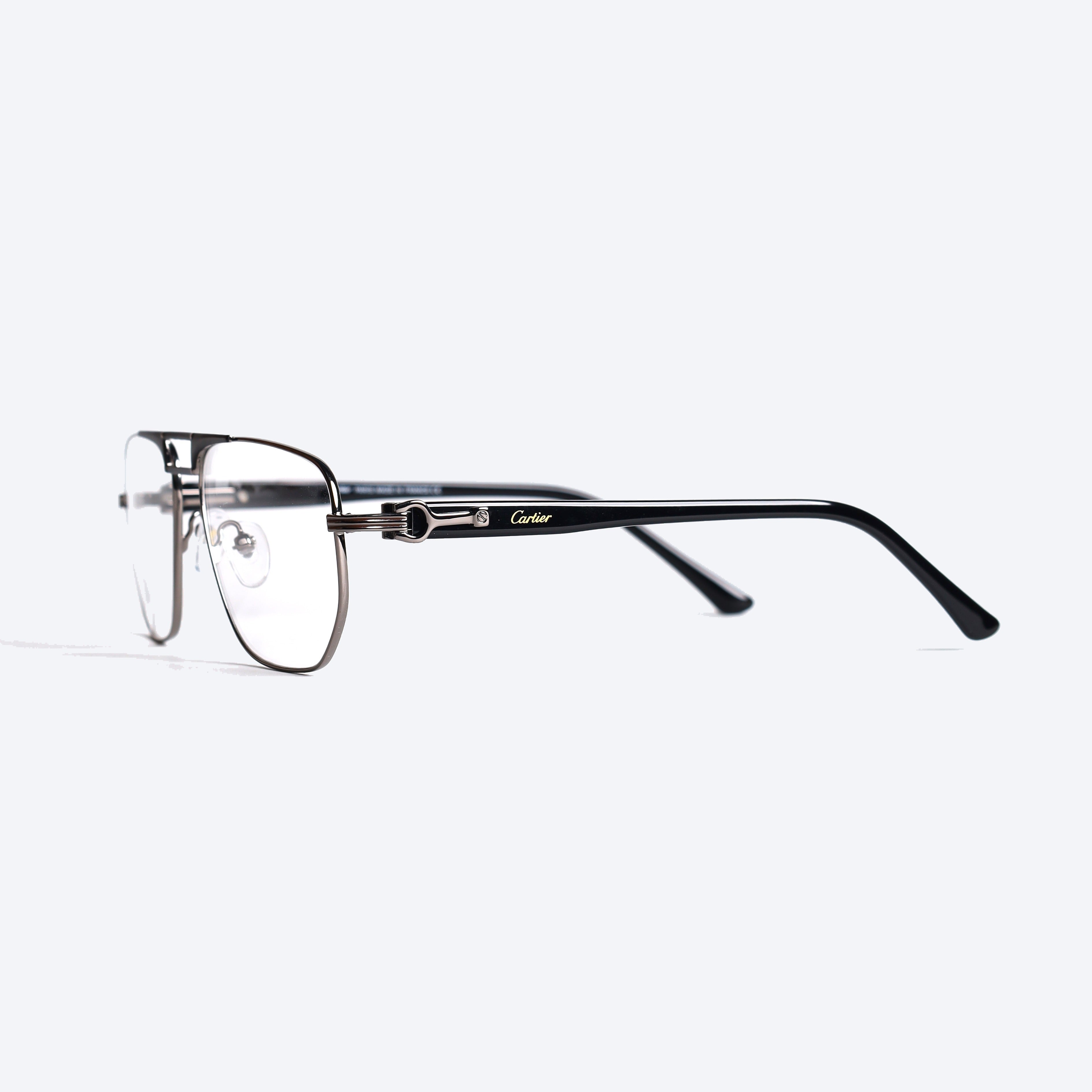 Cartier 120676J Aviator Eye Glasses for Gents - Grey