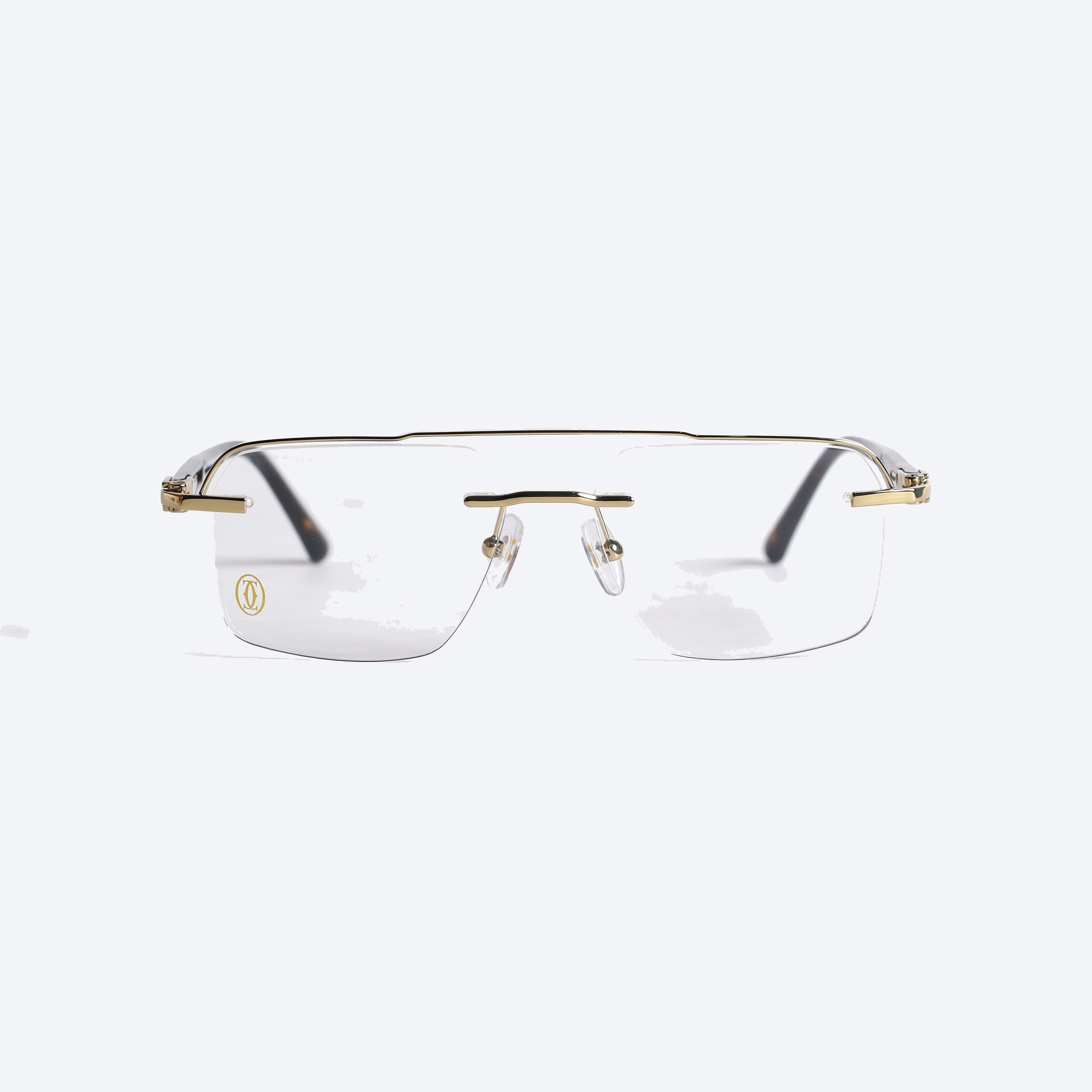 Cartier 120305J Geometric aviator Eye Glasses for Gents - Gold