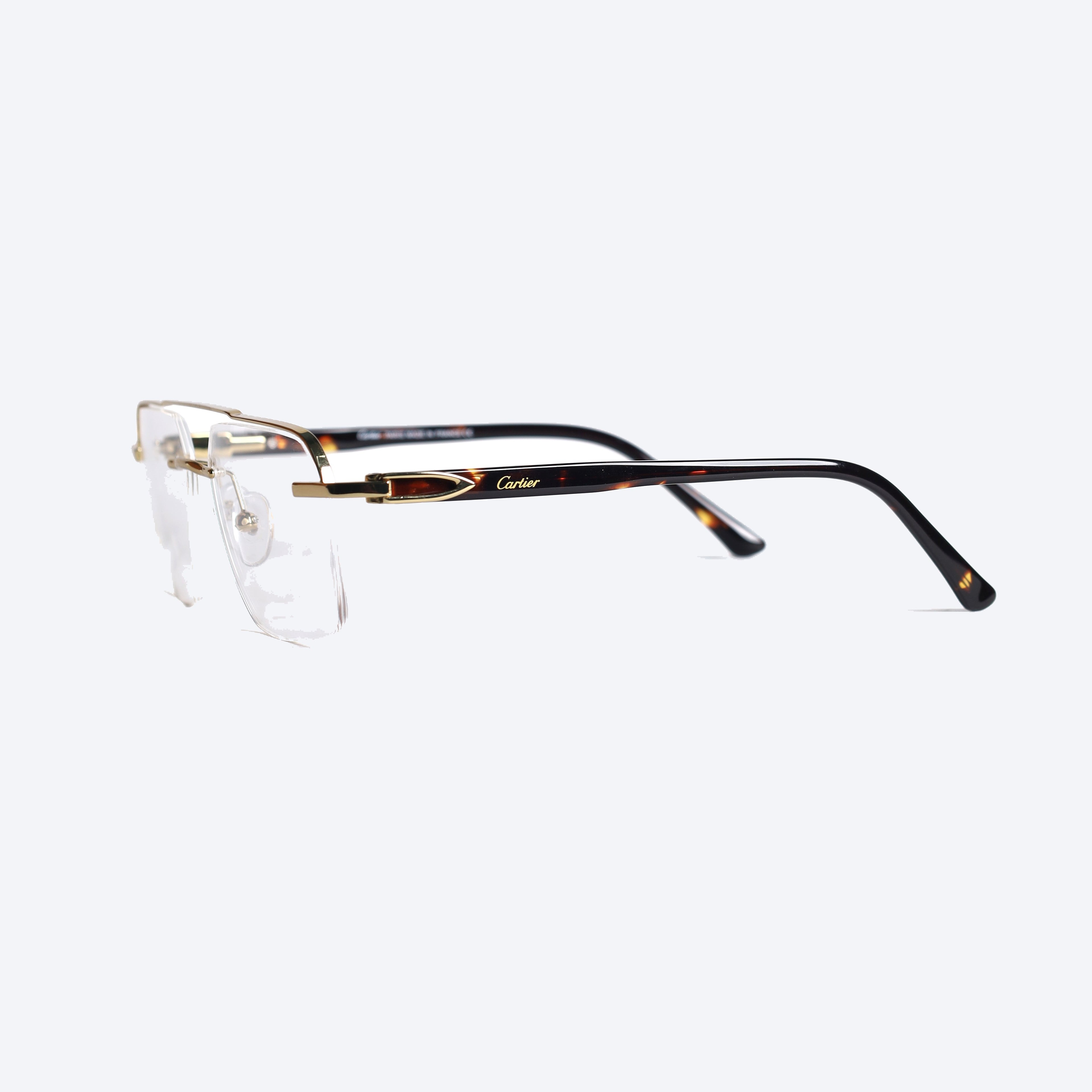 Cartier 120305J Geometric aviator Eye Glasses for Gents - Gold