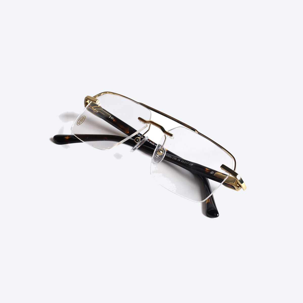 Cartier 120305J Geometric aviator Eye Glasses for Gents - Gold