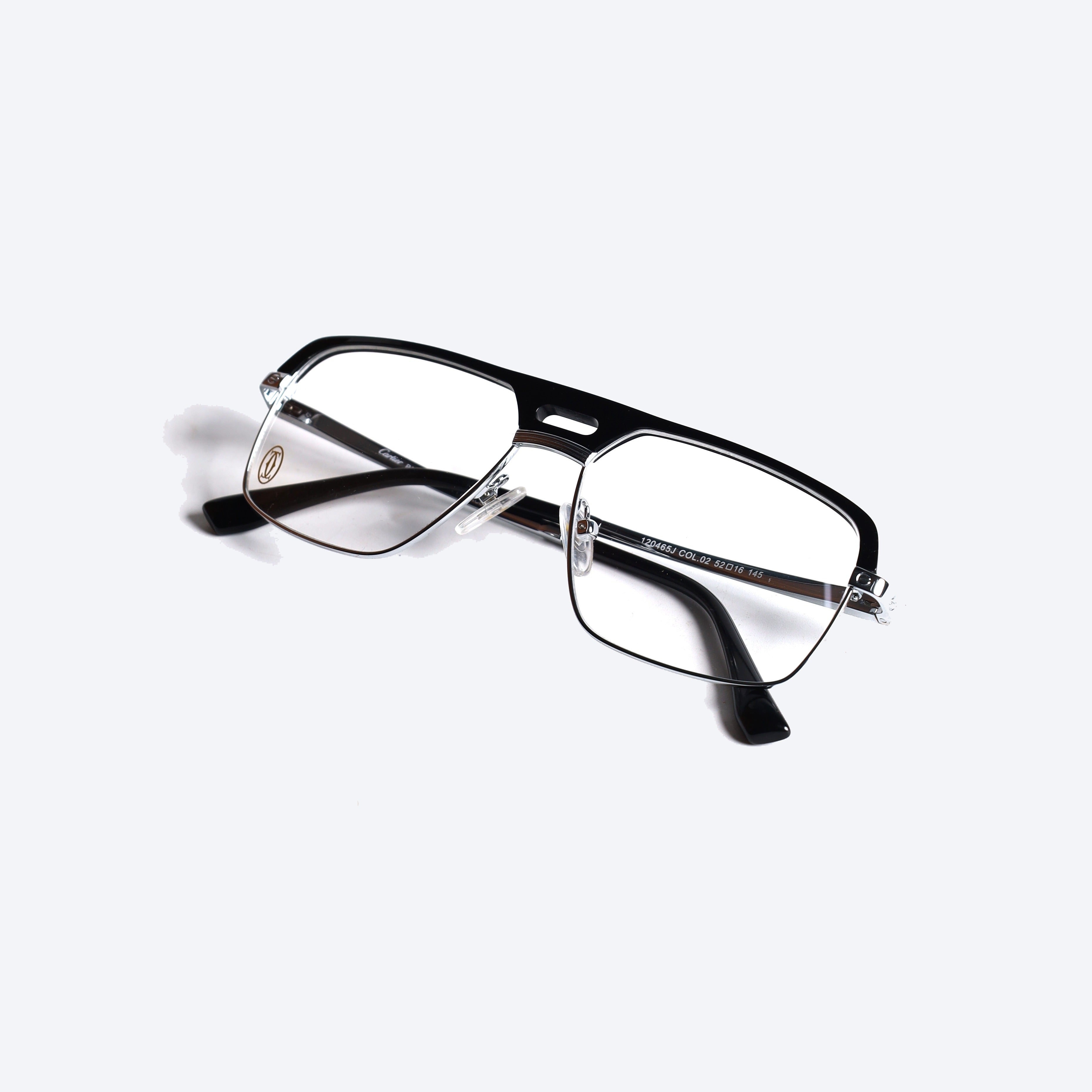 Cartier 120465J Aviator Eye Glasses for Gents - Silver