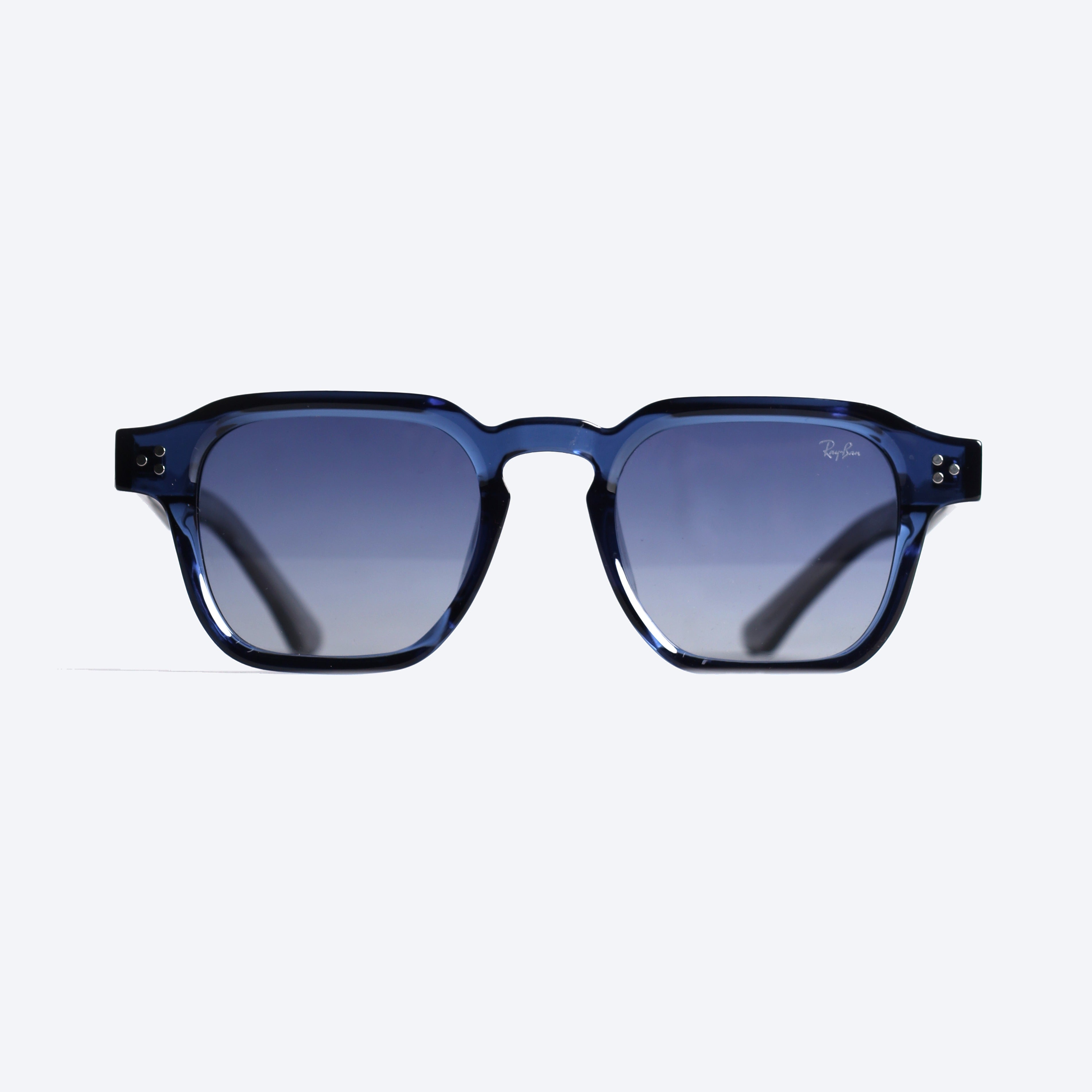 Ray Ban Generic-3 Geometric Square Sun Glasses for Unisex - Transparent blue
