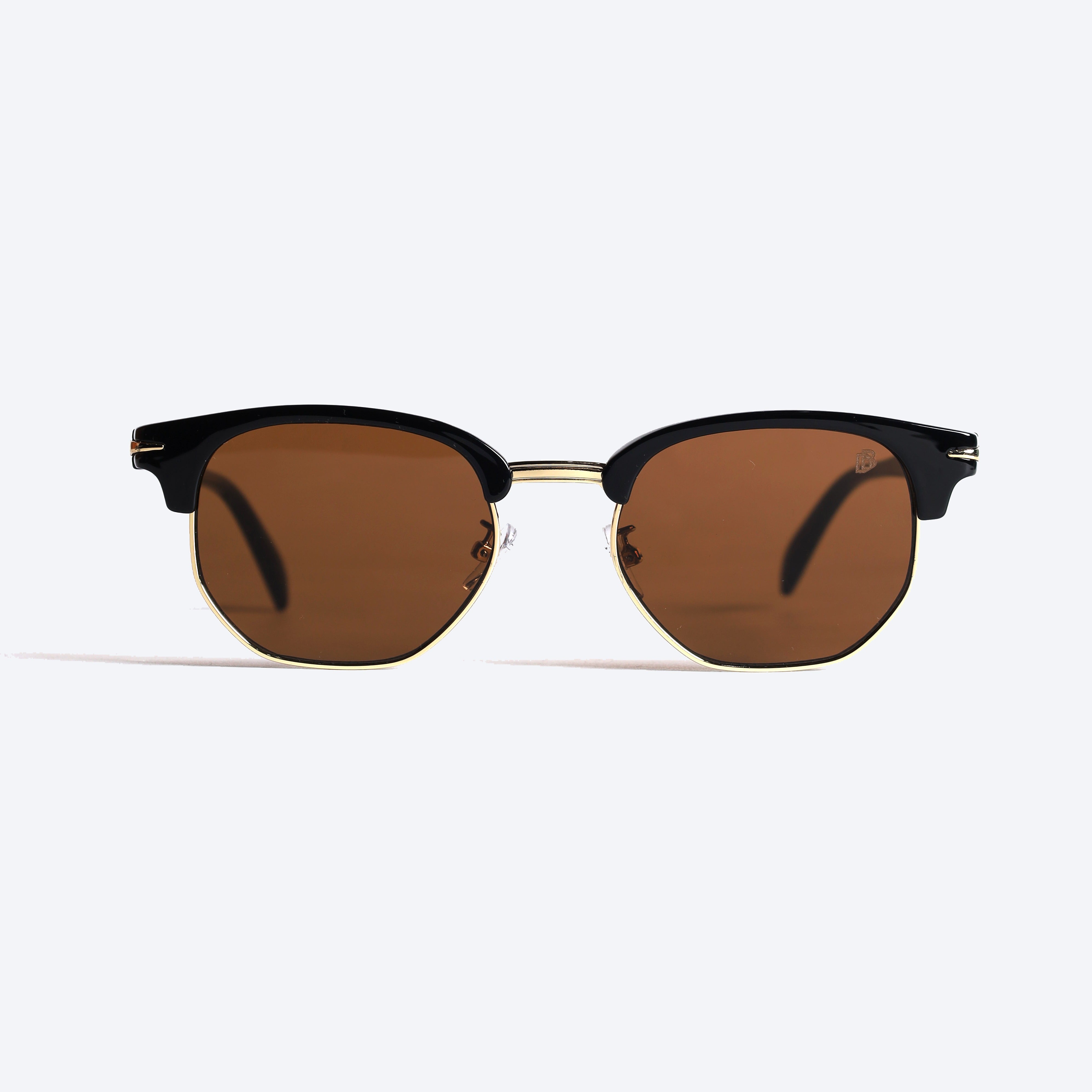 David Beckham 1889 Club master Sun Glasses for Unisex - BROWN Golden