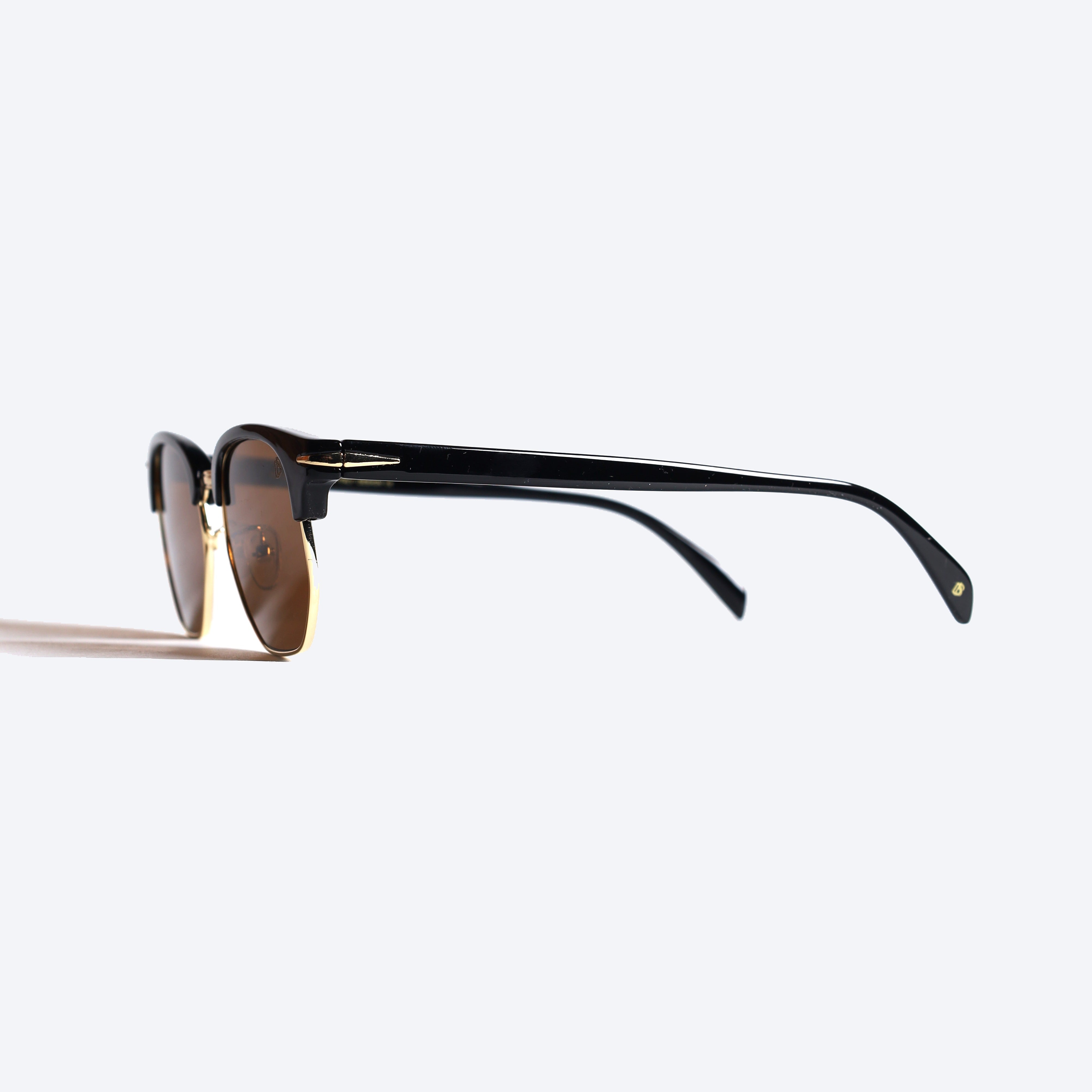 David Beckham 1889 Club master Sun Glasses for Unisex - BROWN Golden