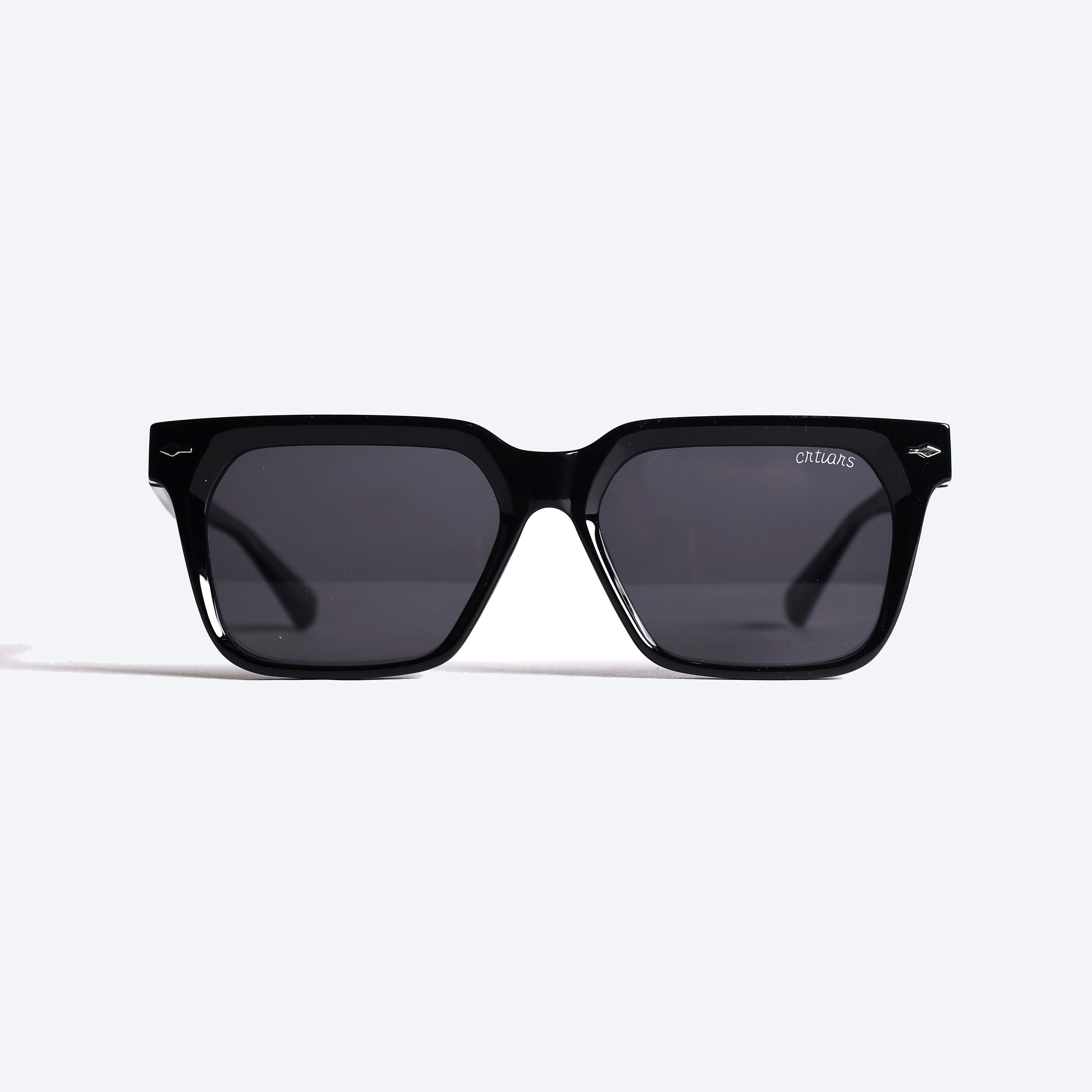 Crtiars 81005 Geometric Cat eye Sun Glasses for Gents - Black