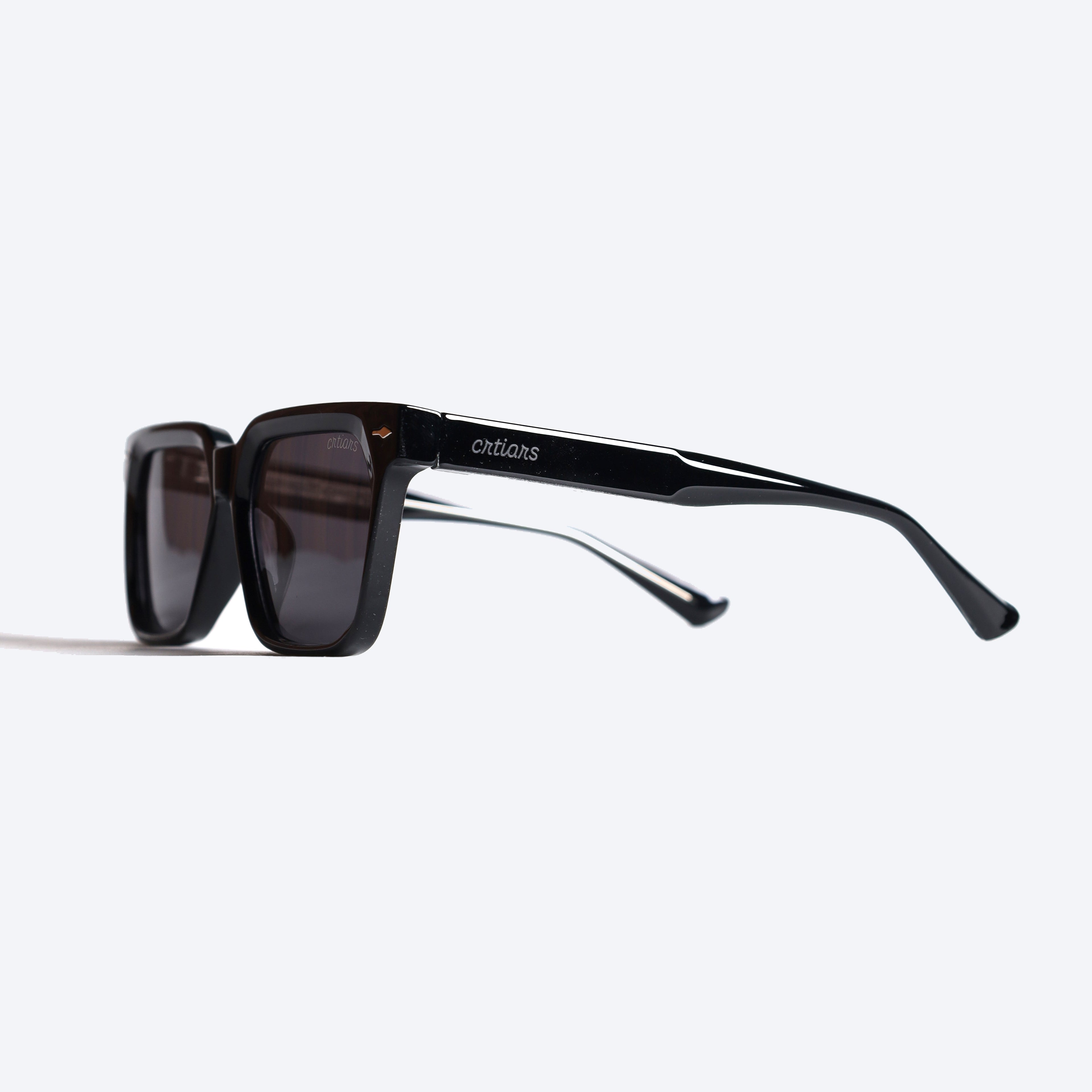 Crtiars 81005 Geometric Cat eye Sun Glasses for Gents - Black