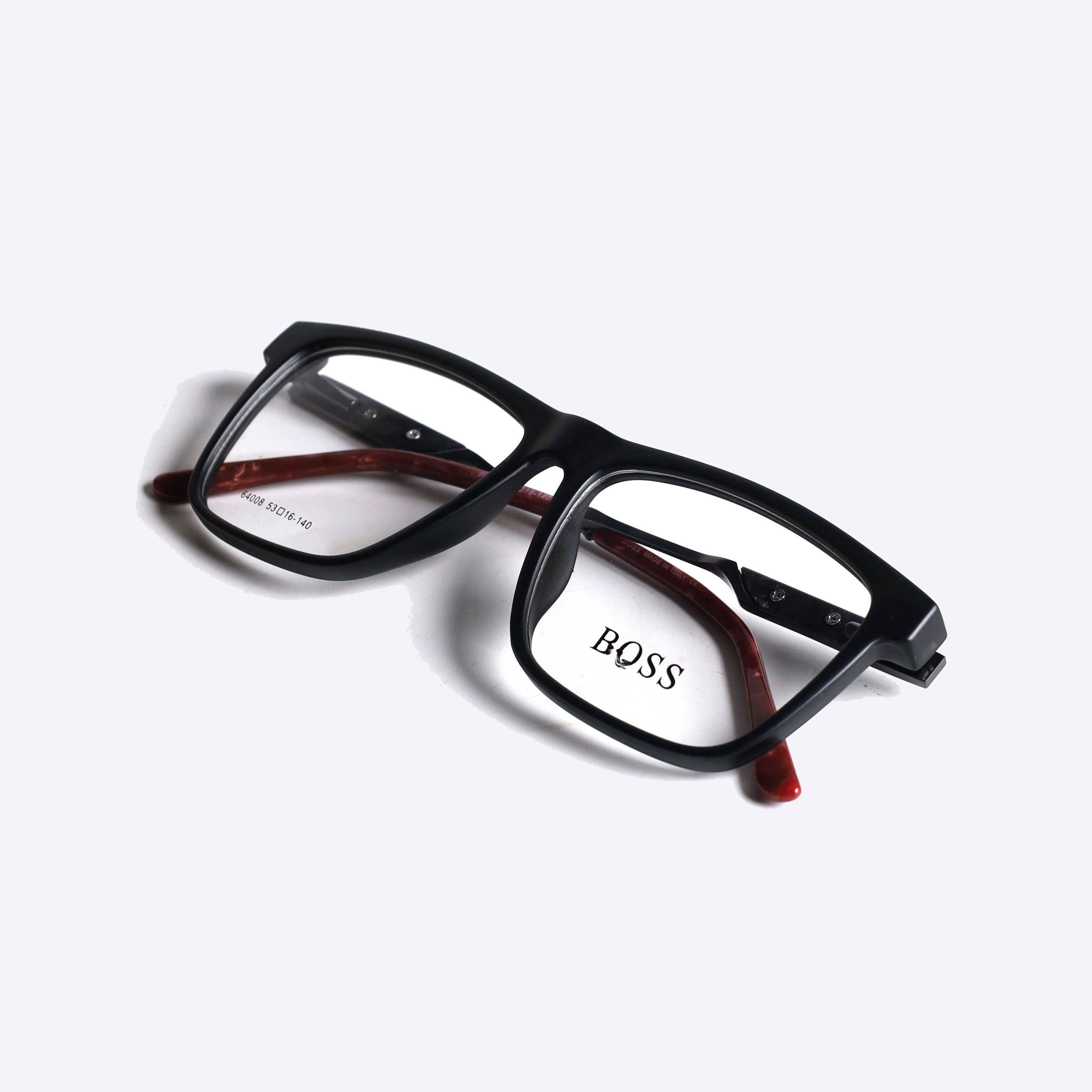 Boss 64008 Geometric aviator Eye Glasses for Gents - Black Matte