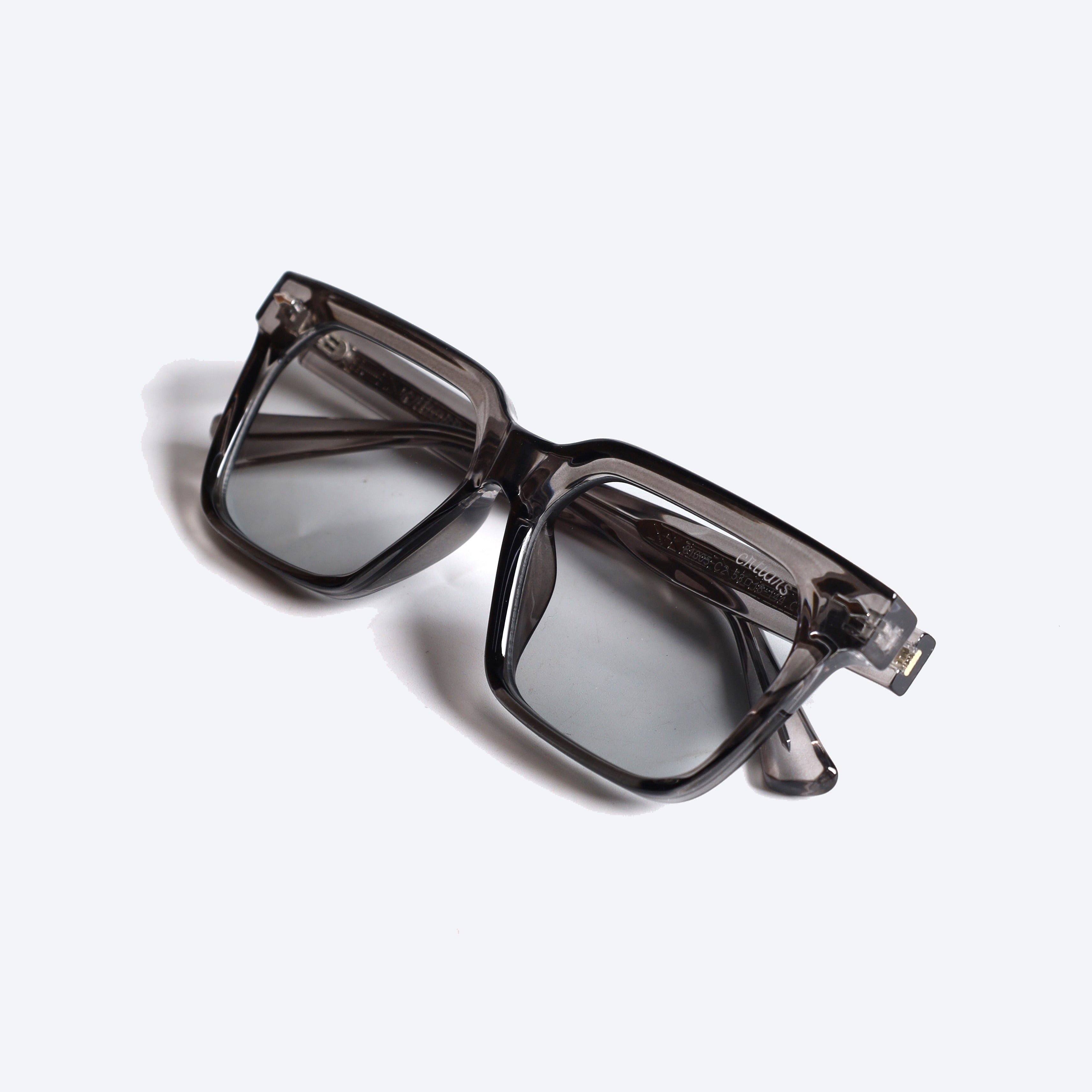 Crtiars 81005 Geometric Cat eye Eye Glasses for Gents - Transparent Grey
