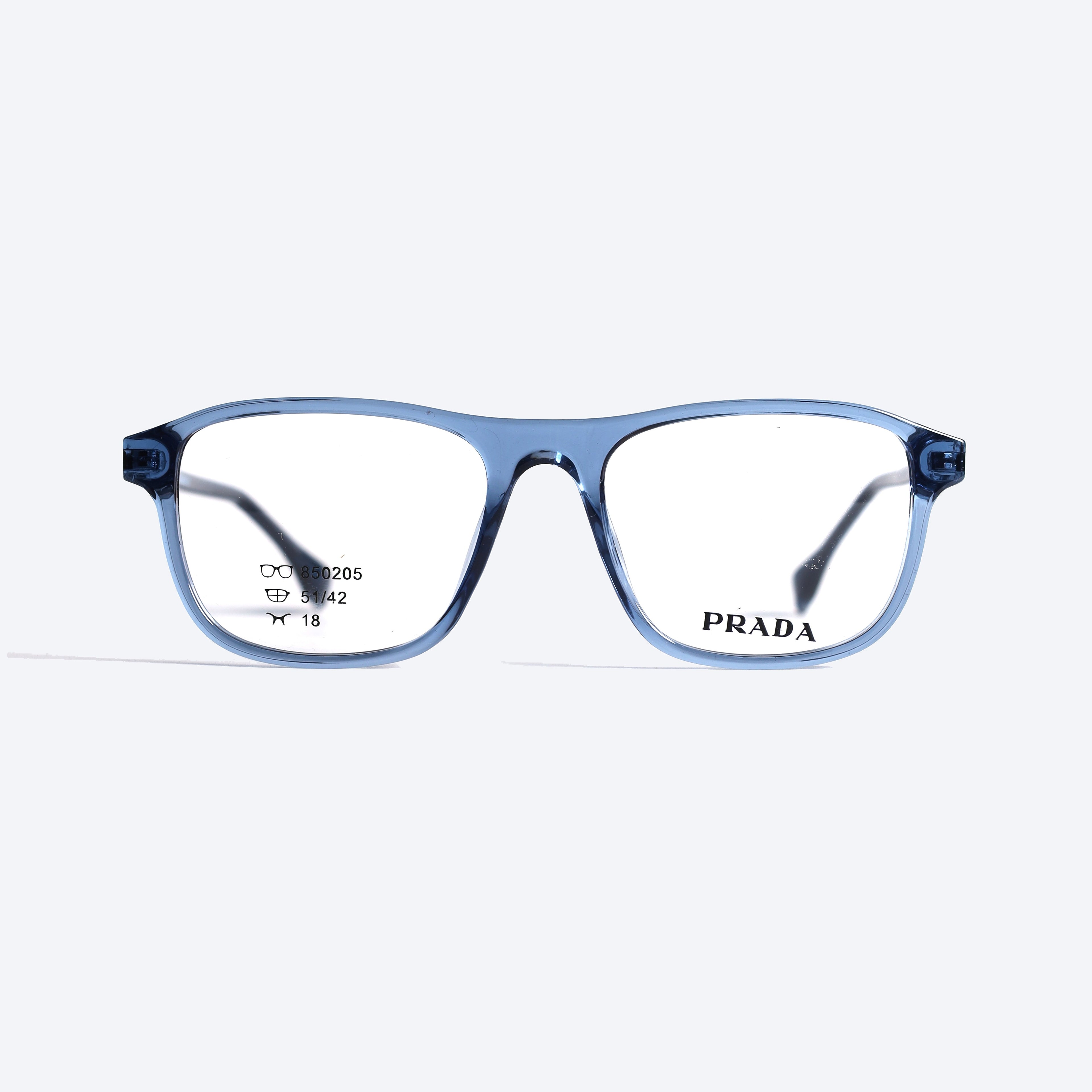 Prada Carrera 850205 Geometric aviator Eye Glasses for Gents - Transparent blue