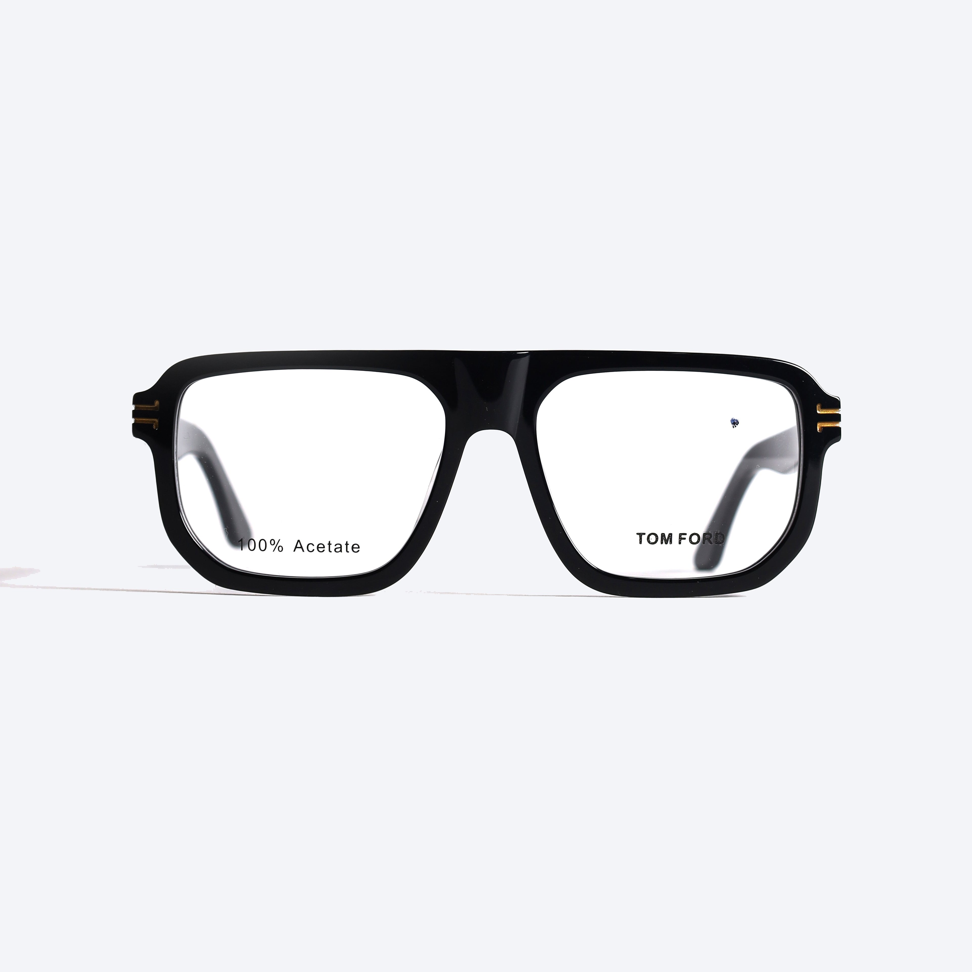 Tom Ford QM22024 Geometric aviator Eye Glasses for Gents - Black
