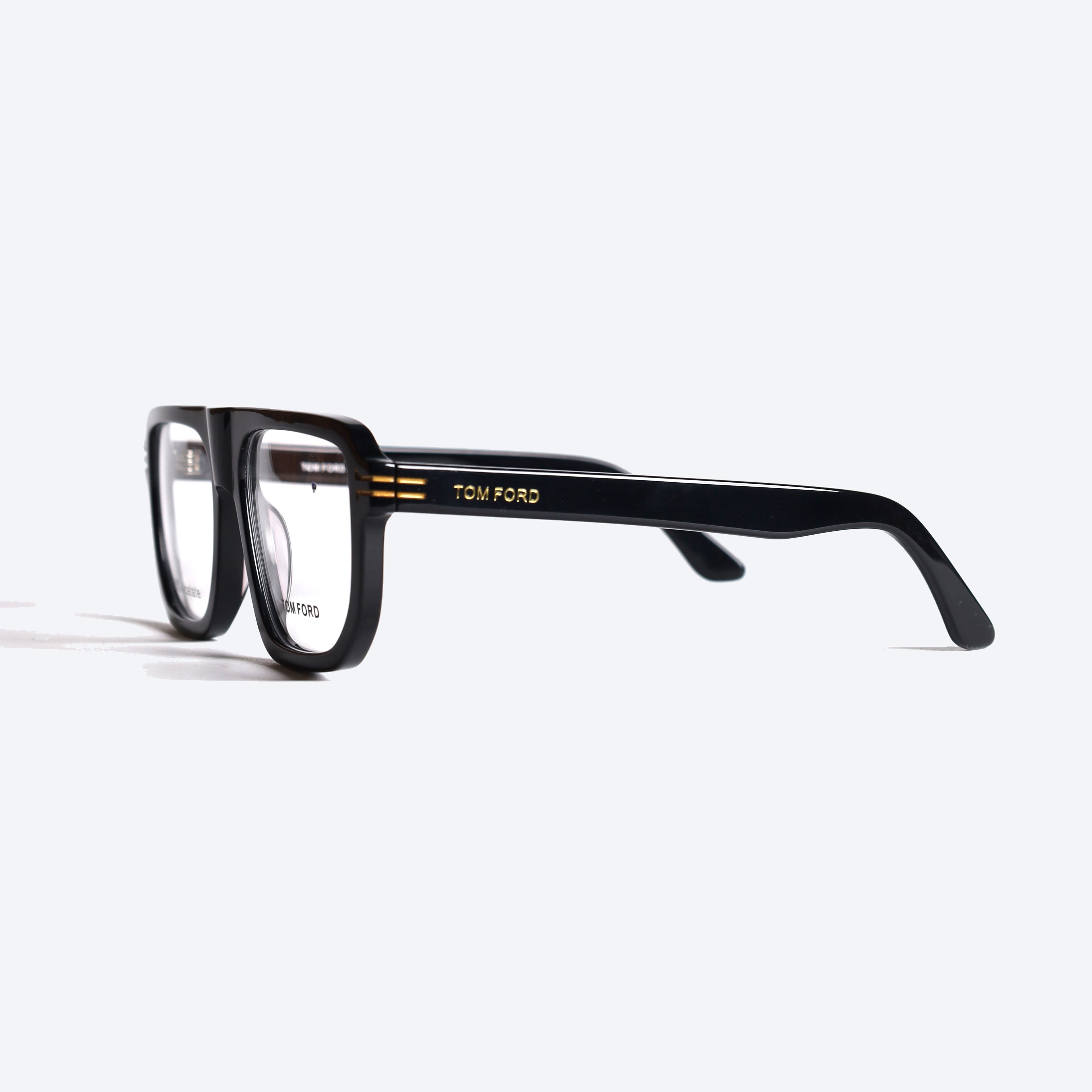 Tom Ford QM22024 Geometric aviator Eye Glasses for Gents - Black