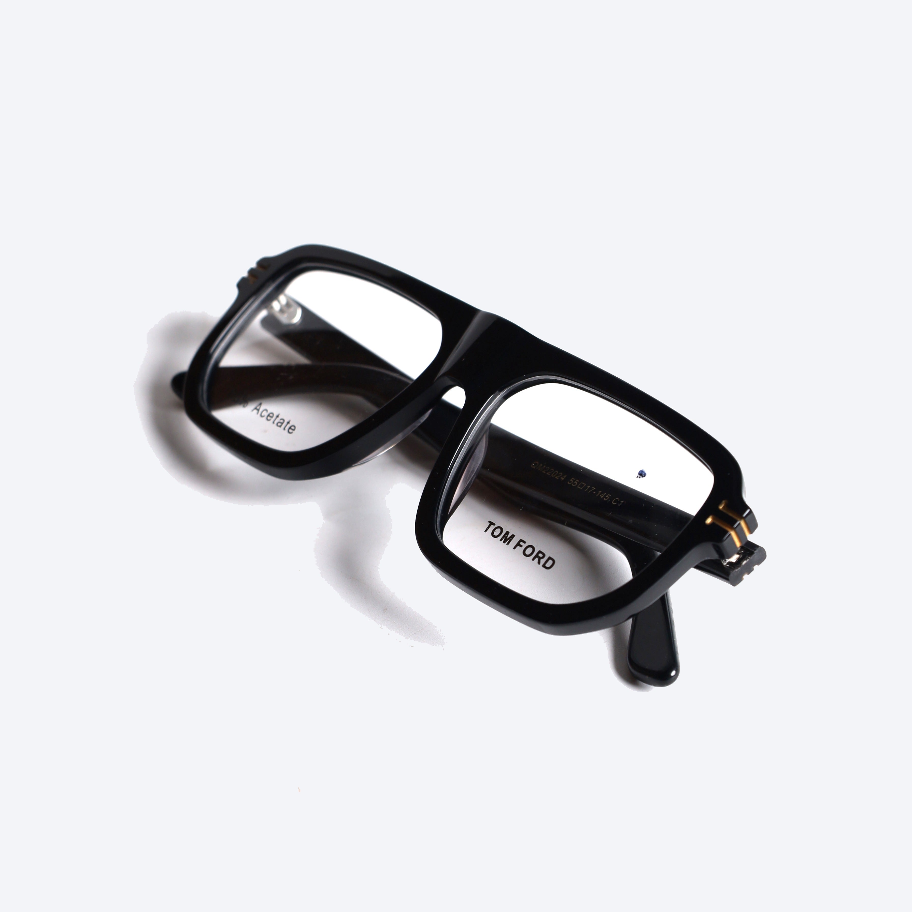 Tom Ford QM22024 Geometric aviator Eye Glasses for Gents - Black