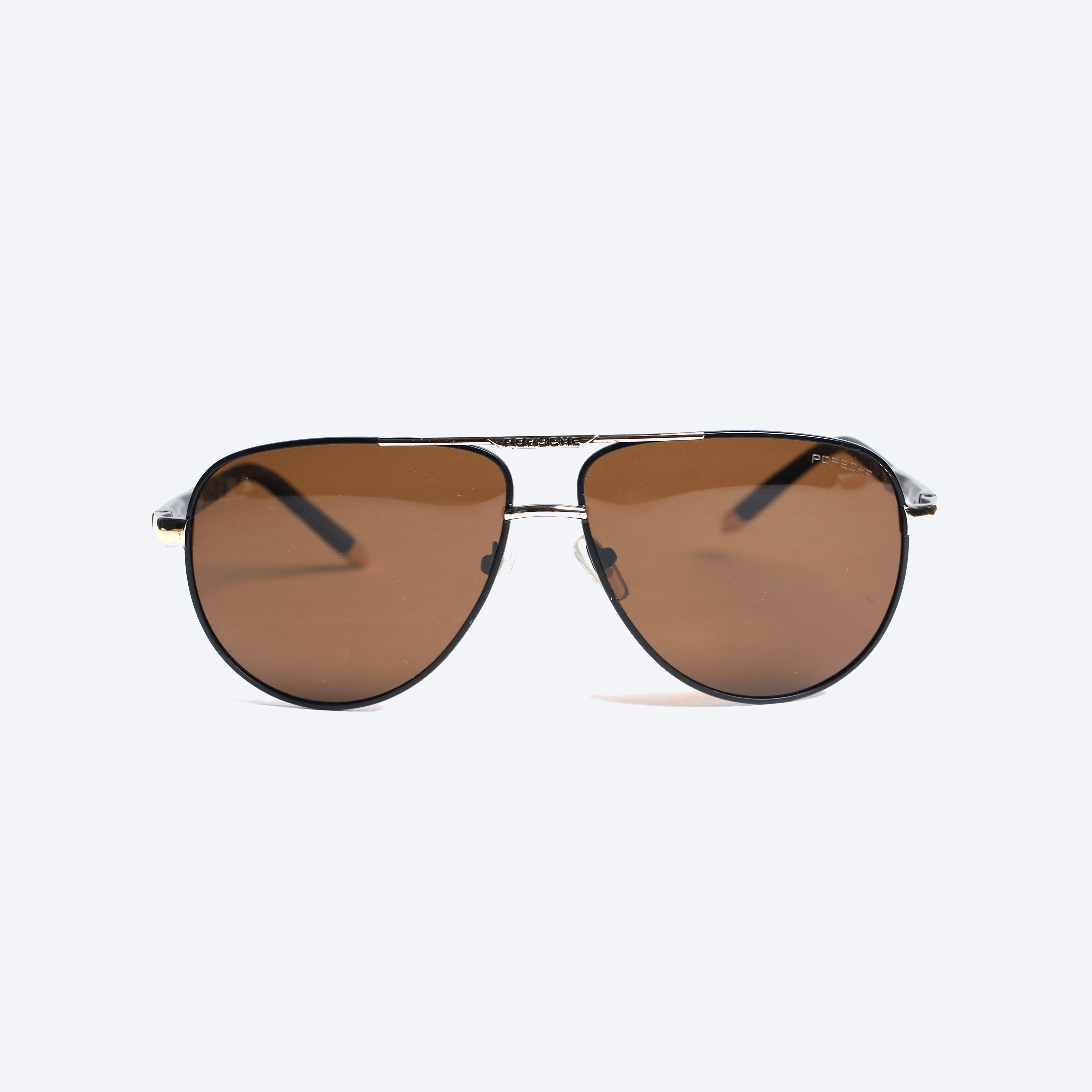 Porsche Design Polarized P8562 Aviator Sunglasses - Black Golden