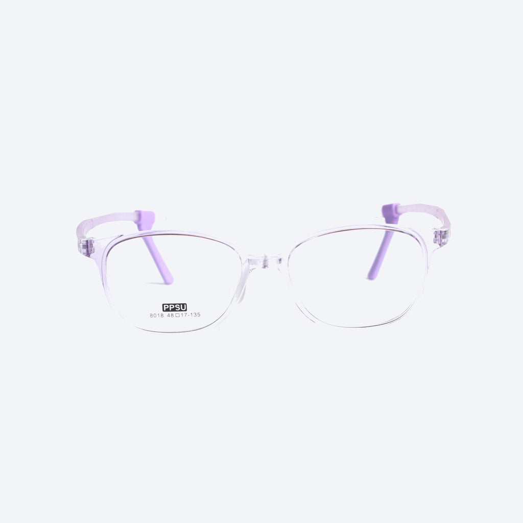 PPSU Kids TR90 8018 Oval Eyeglasses - Transparent Blue
