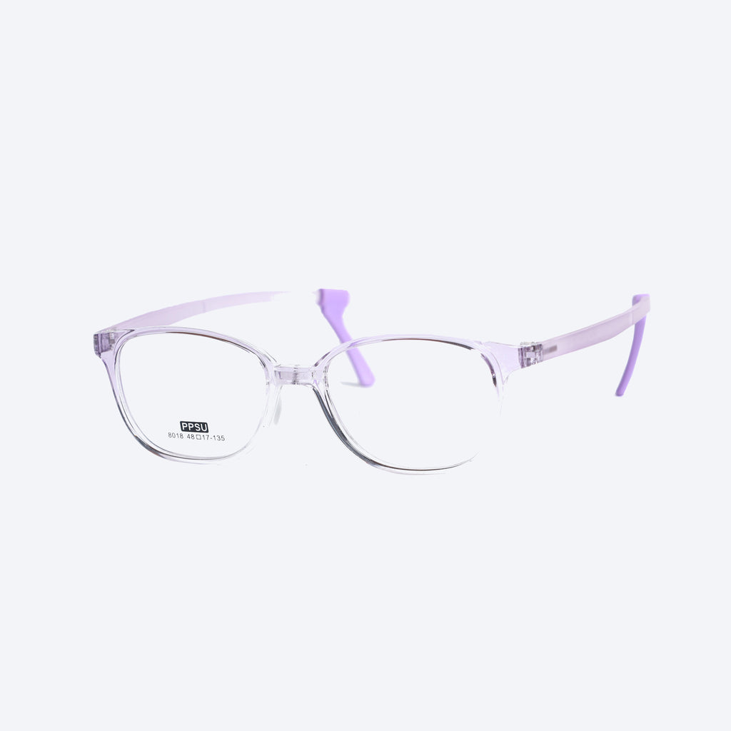 PPSU Kids TR90 8018 Oval Eyeglasses - Transparent Blue