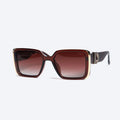 Dior P32068 Geometric Sunglasses - Brown