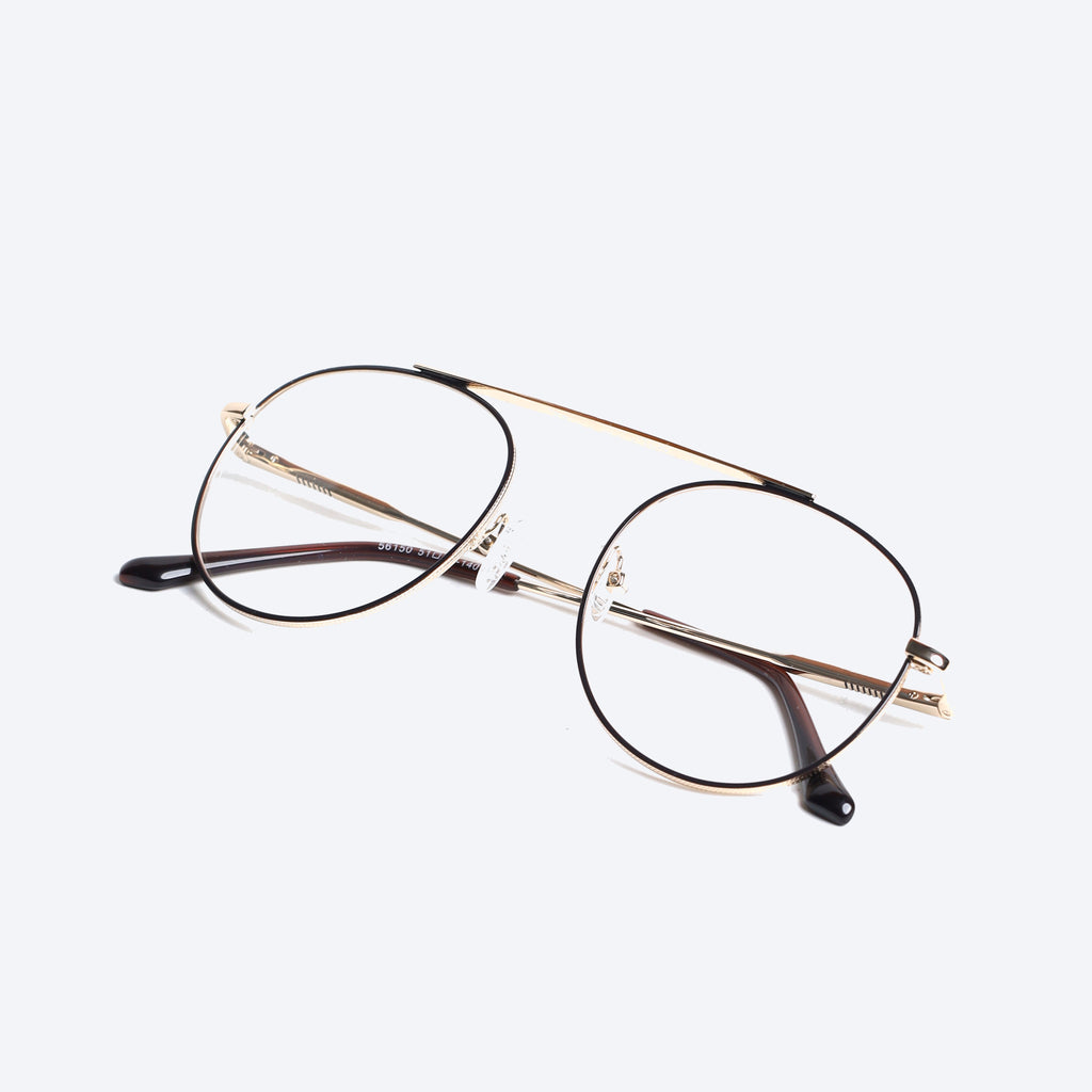 Round Generic 56150 Round Eyeglasses - Gold
