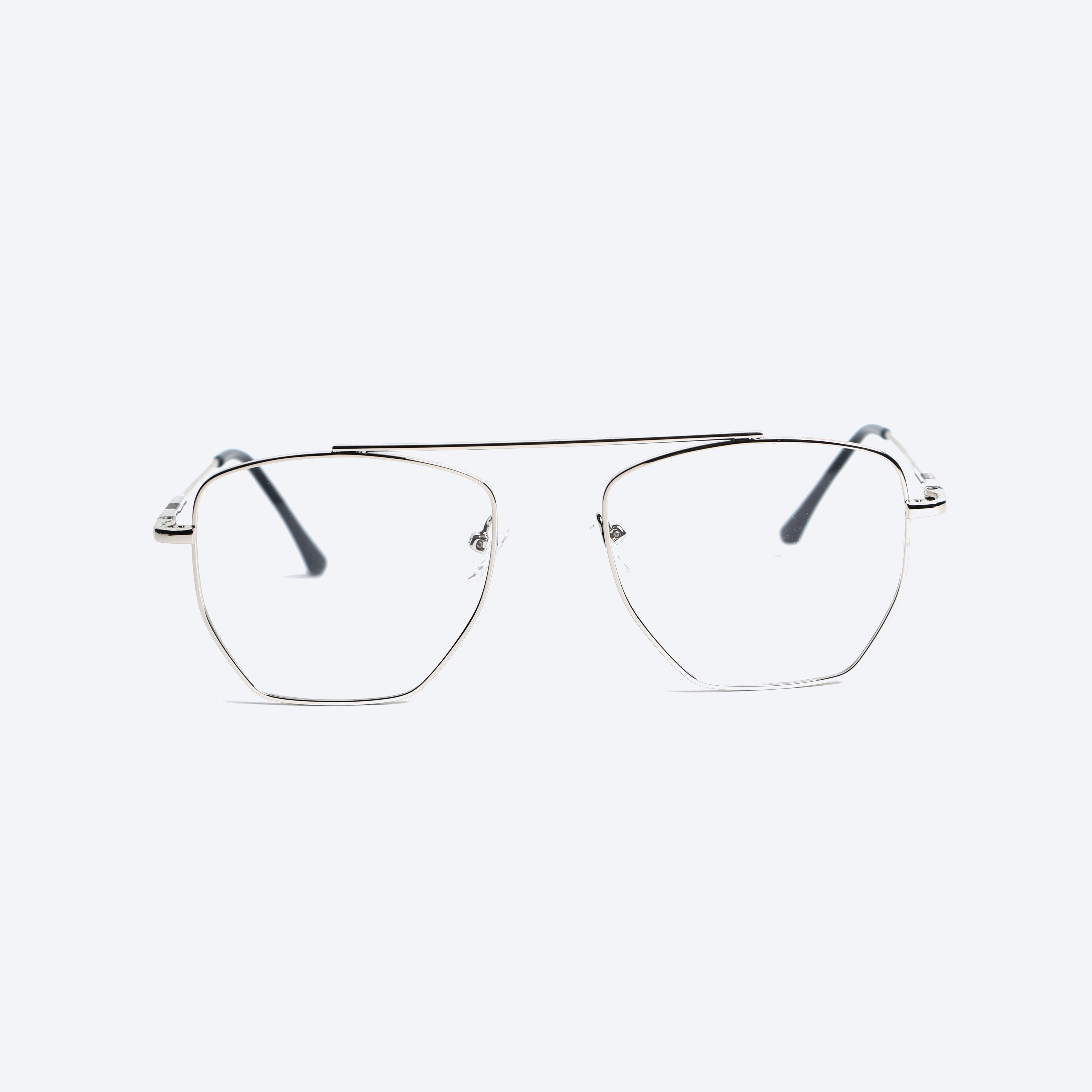 Generic Aviator 56151 Geometric aviator Eyeglasses - Silver