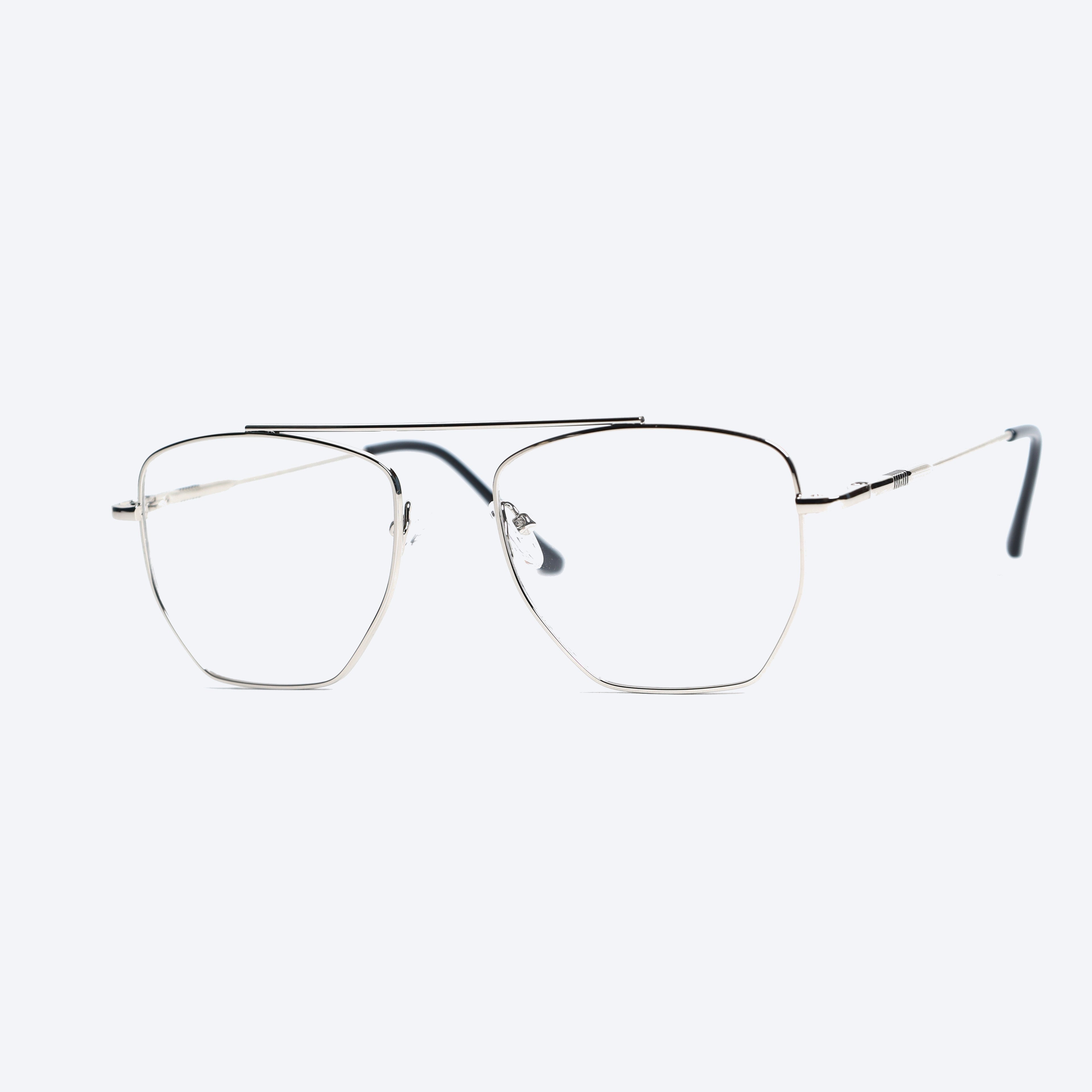 Generic Aviator 56151 Geometric aviator Eyeglasses - Silver