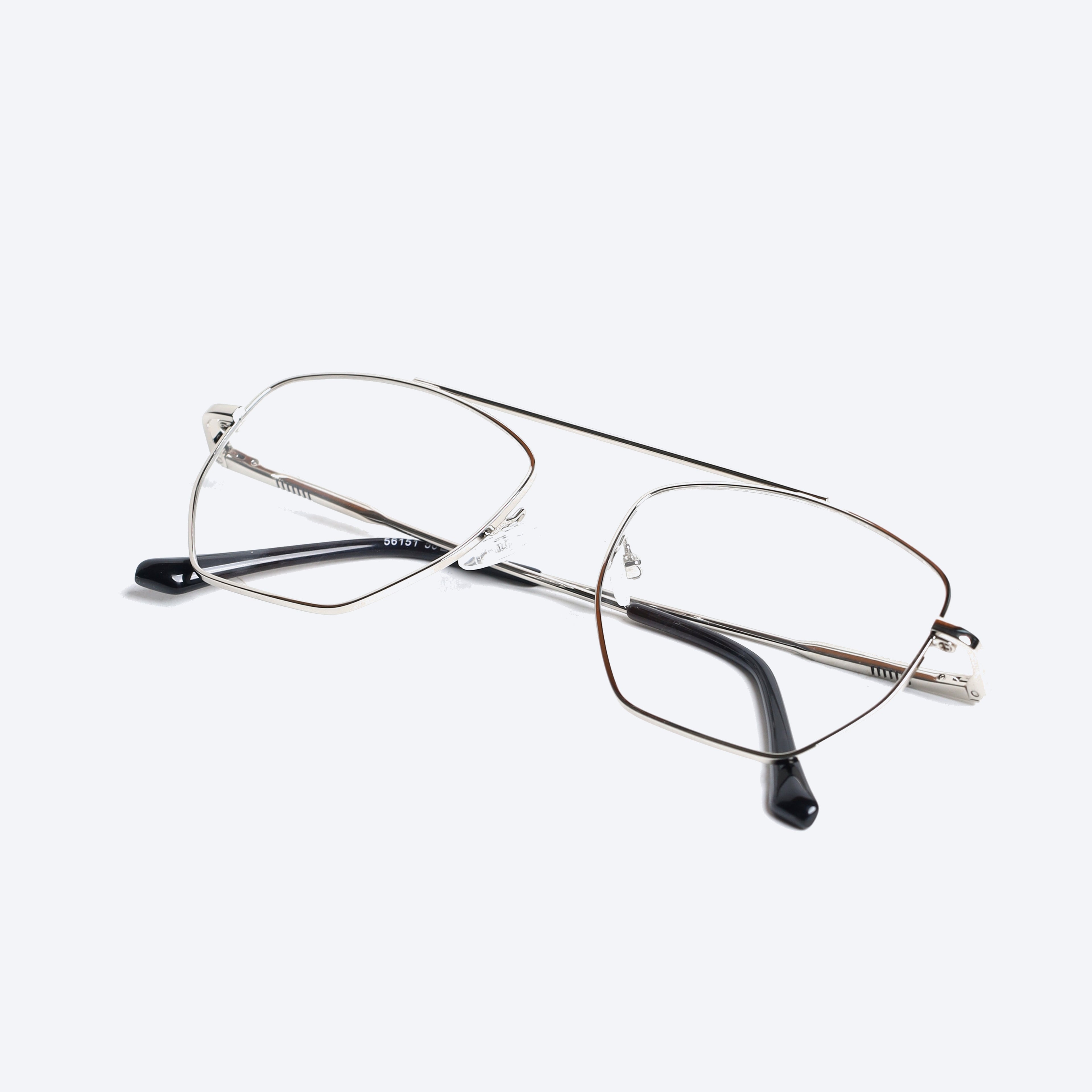 Generic Aviator 56151 Geometric aviator Eyeglasses - Silver