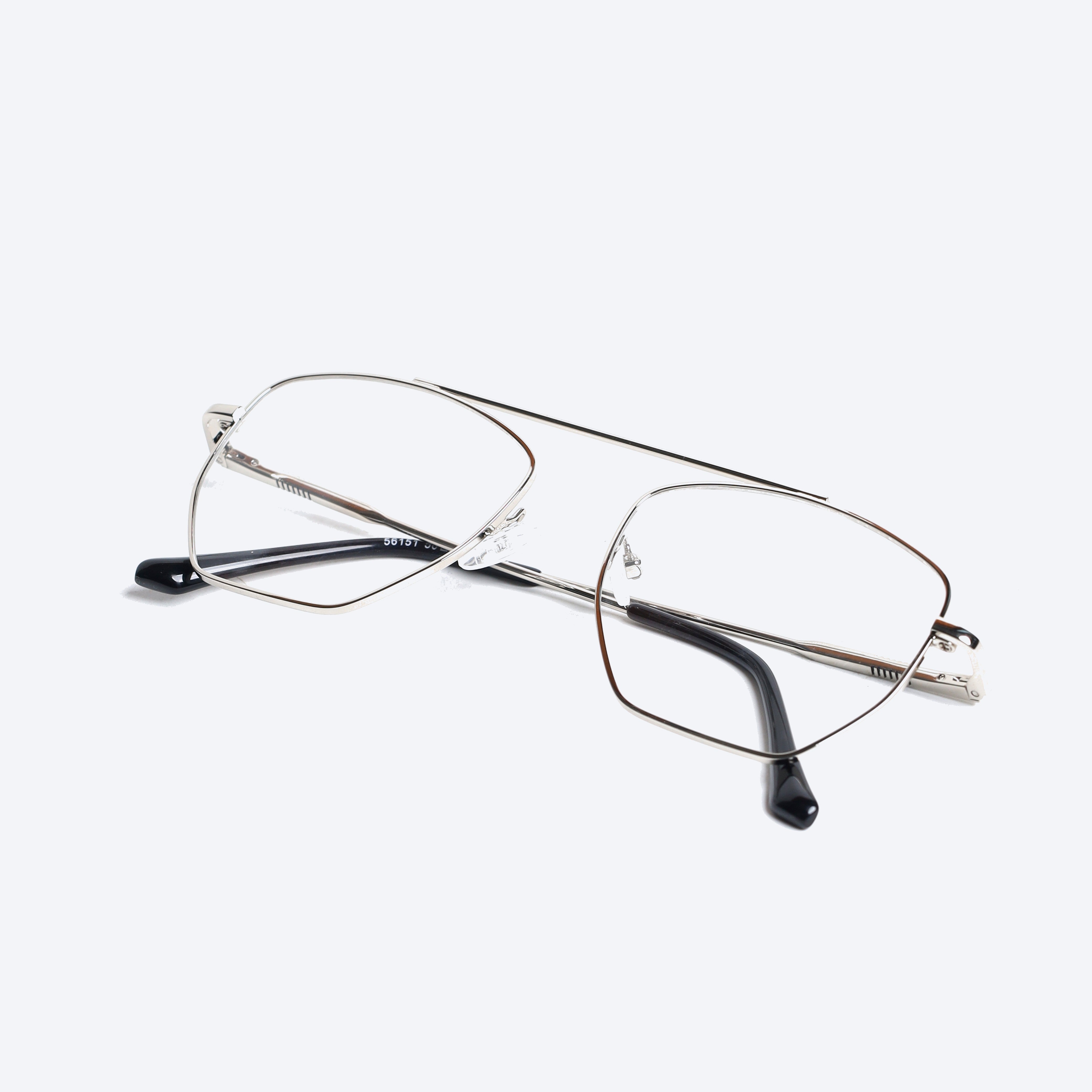 Generic Aviator 56151 Geometric aviator Eyeglasses - Silver