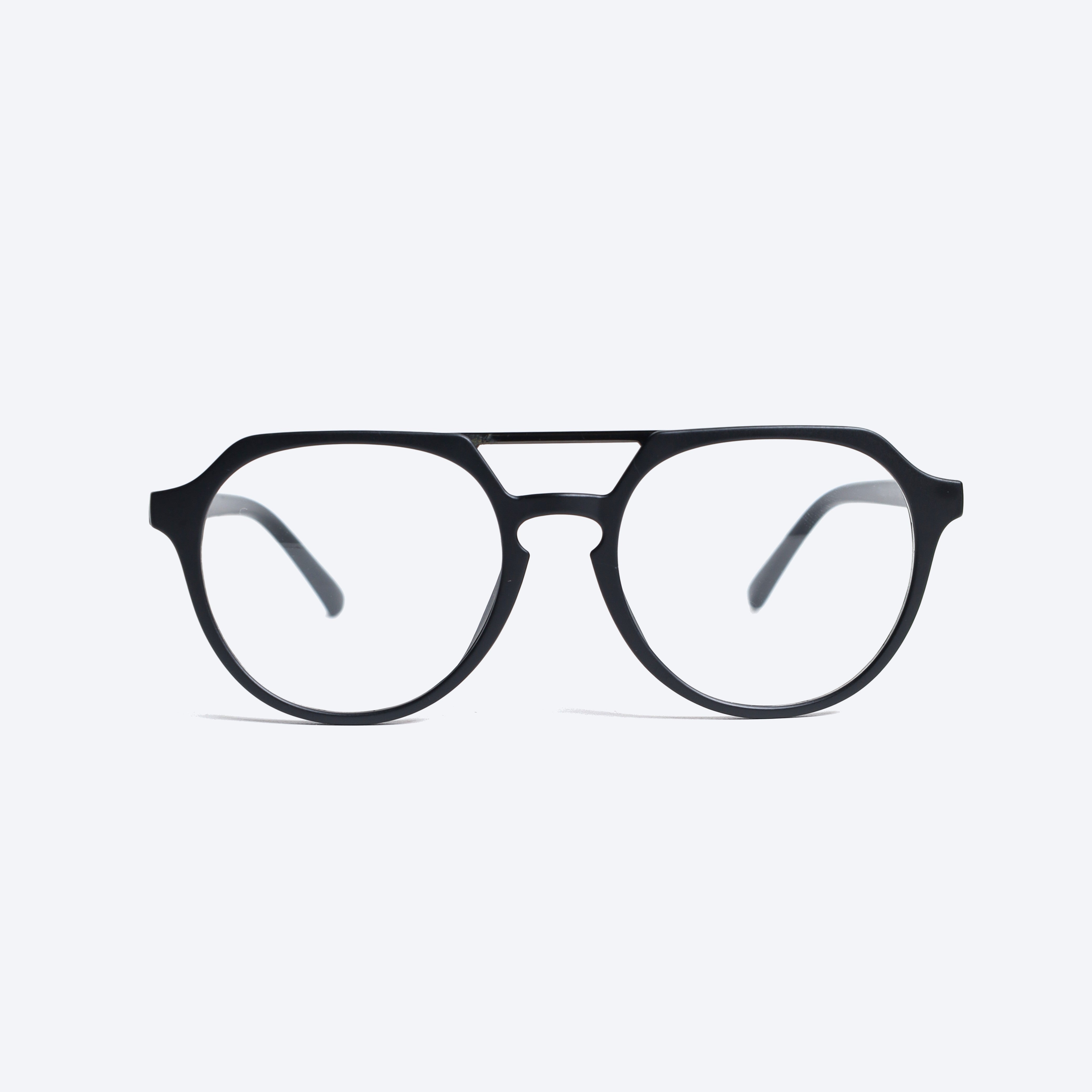Attachment Glasses Generic 2337T Geomatric Round Eyeglasses - Black