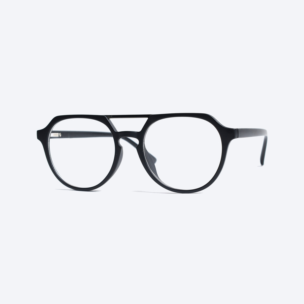 Attachment Glasses Generic 2337T Geomatric Round Eyeglasses - Black