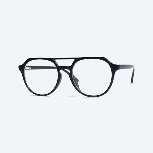 Attachment Glasses Generic 2337T Geomatric Round Eyeglasses - Black