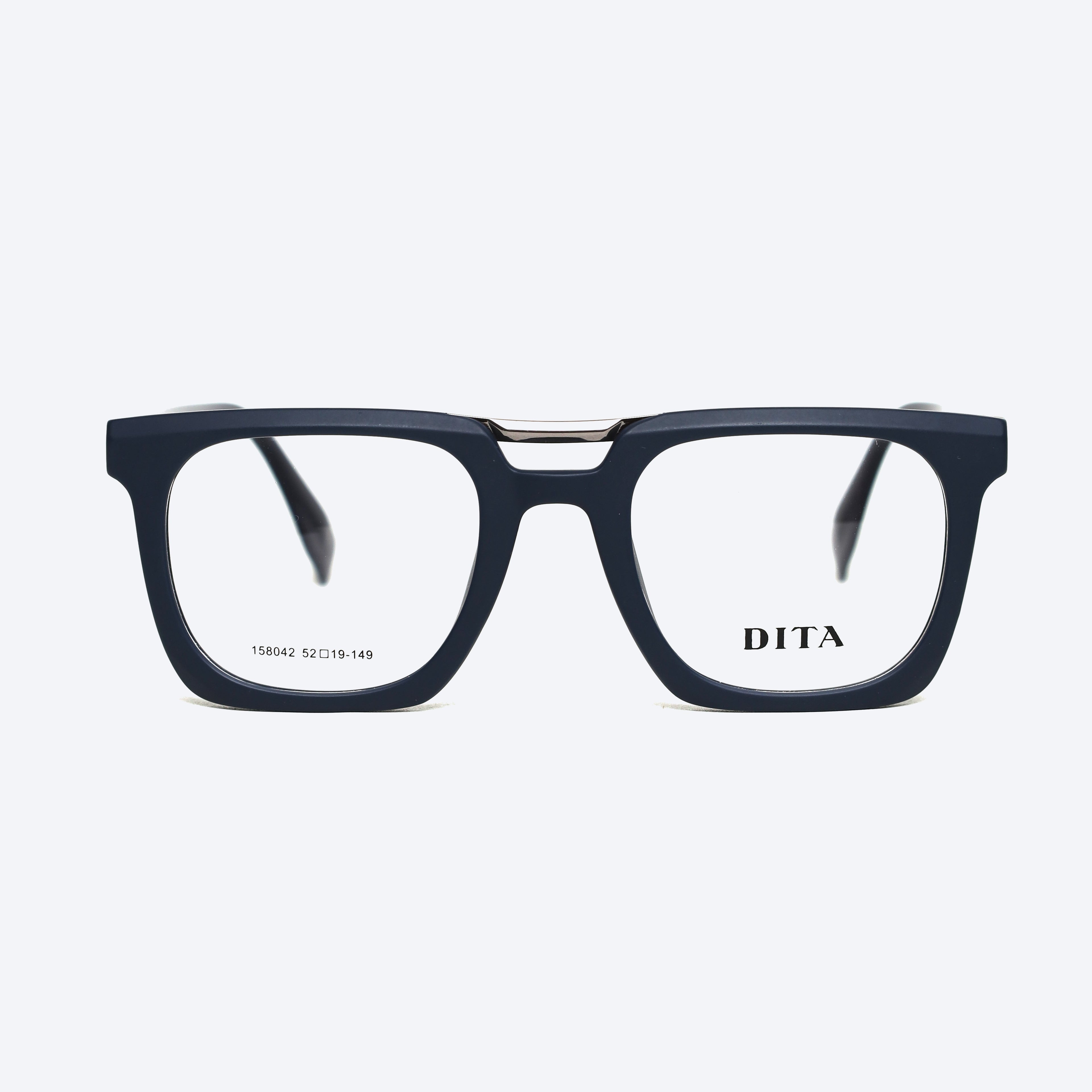 DITA 158042 Geometric Square Eyeglasses - Matt Blue