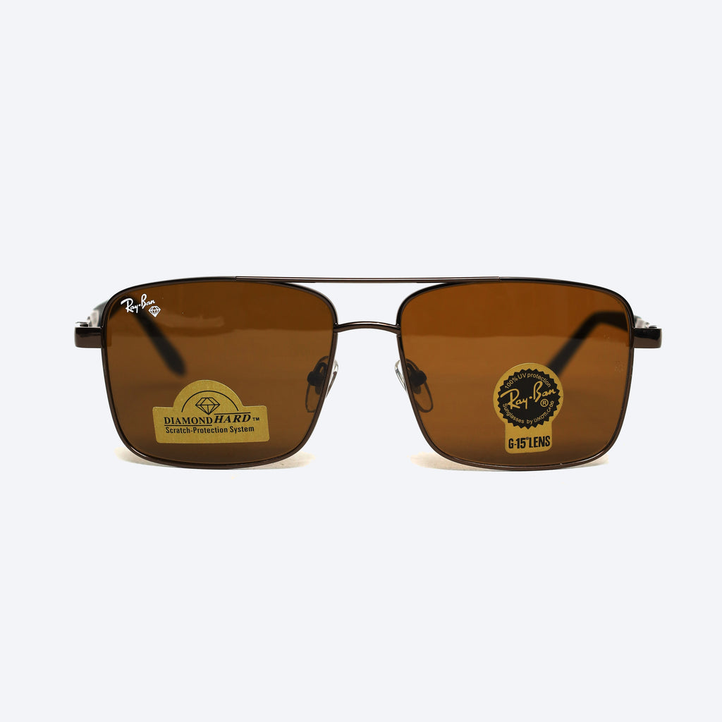 Ray Ban Steel Brown RB25804 Geometric aviator Eyeglasses