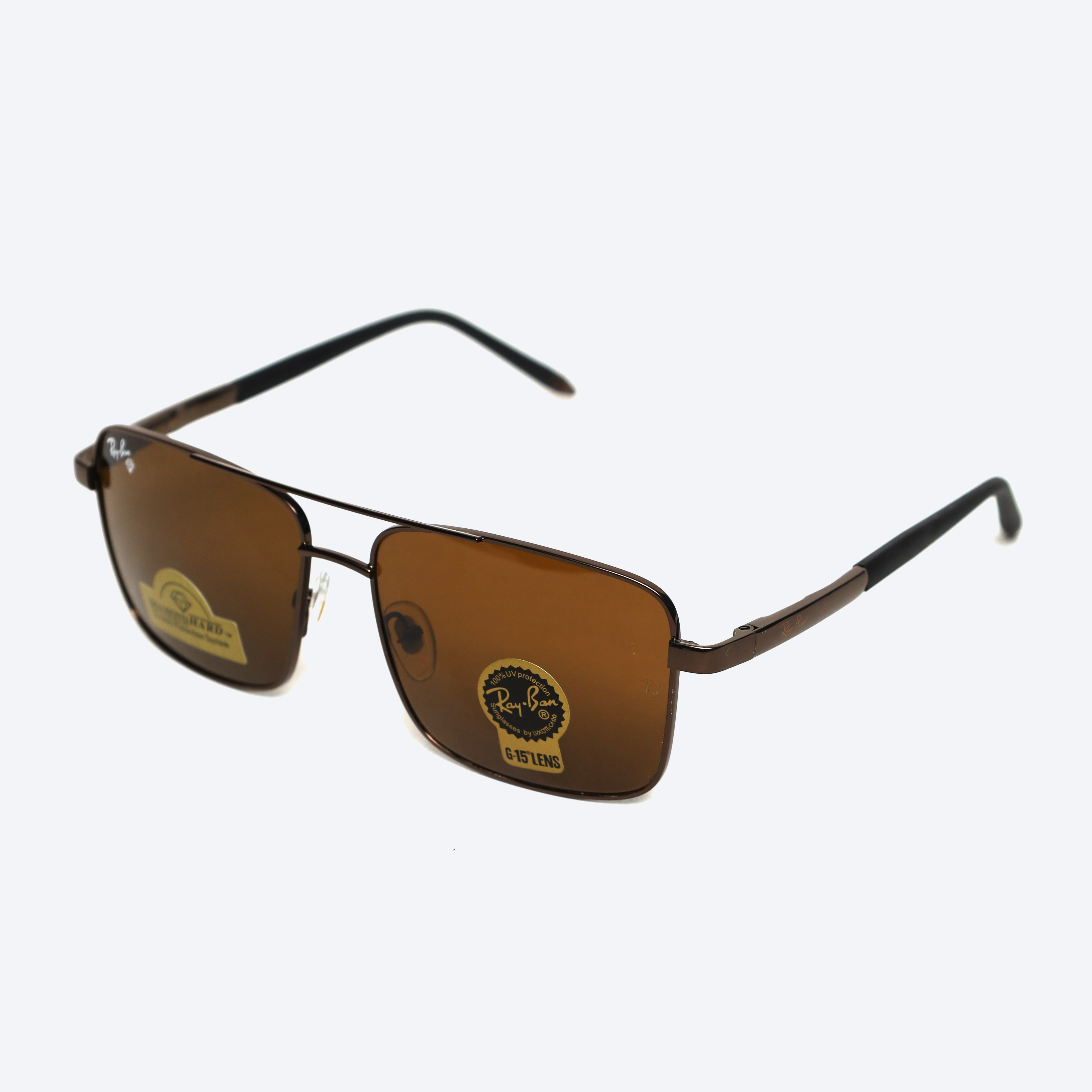 Ray Ban Steel Brown RB25804 Geometric aviator Eyeglasses