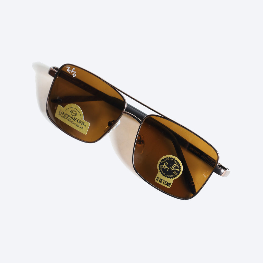 Ray Ban Steel Brown RB25804 Geometric aviator Eyeglasses