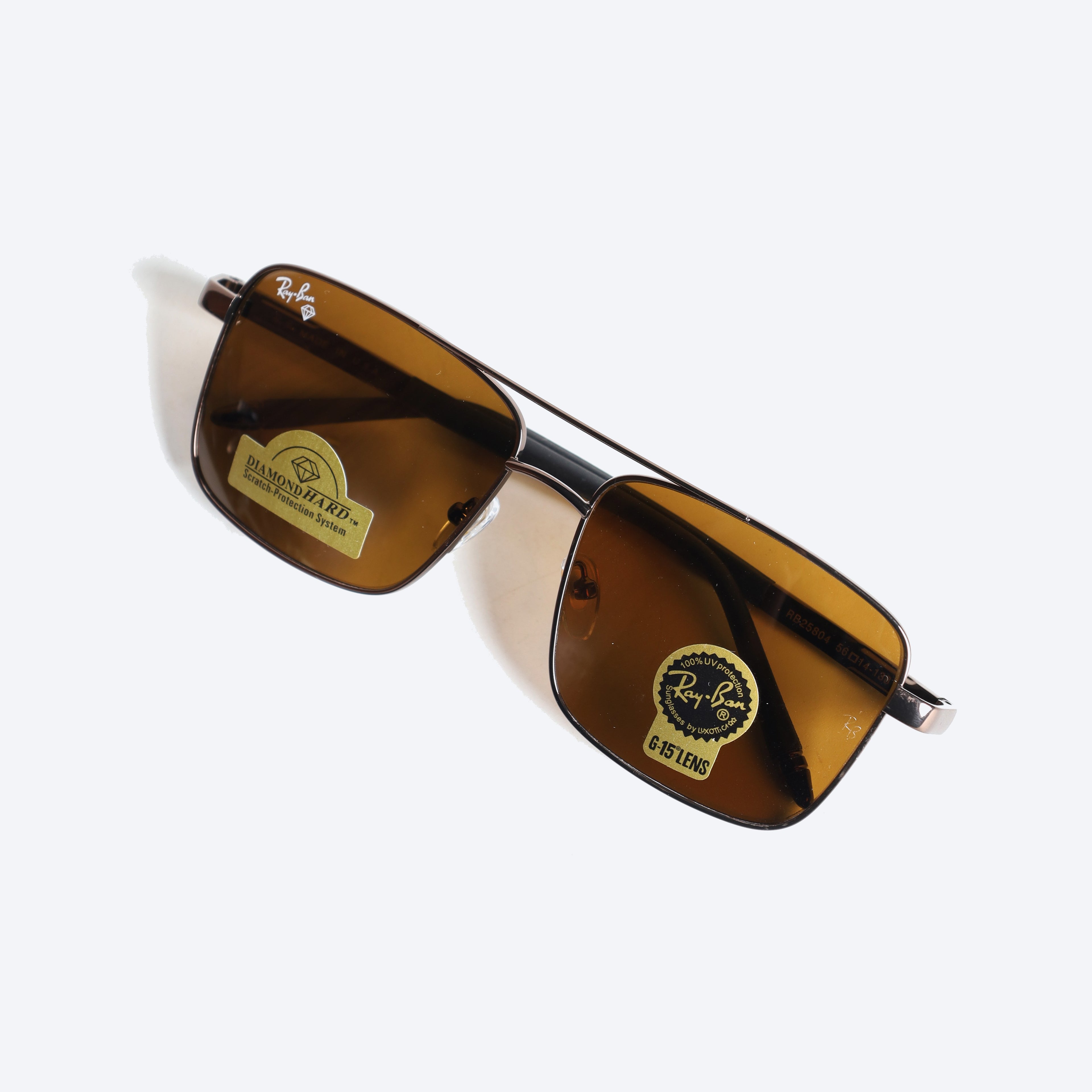 Ray Ban Steel Brown RB25804 Geometric aviator Eyeglasses