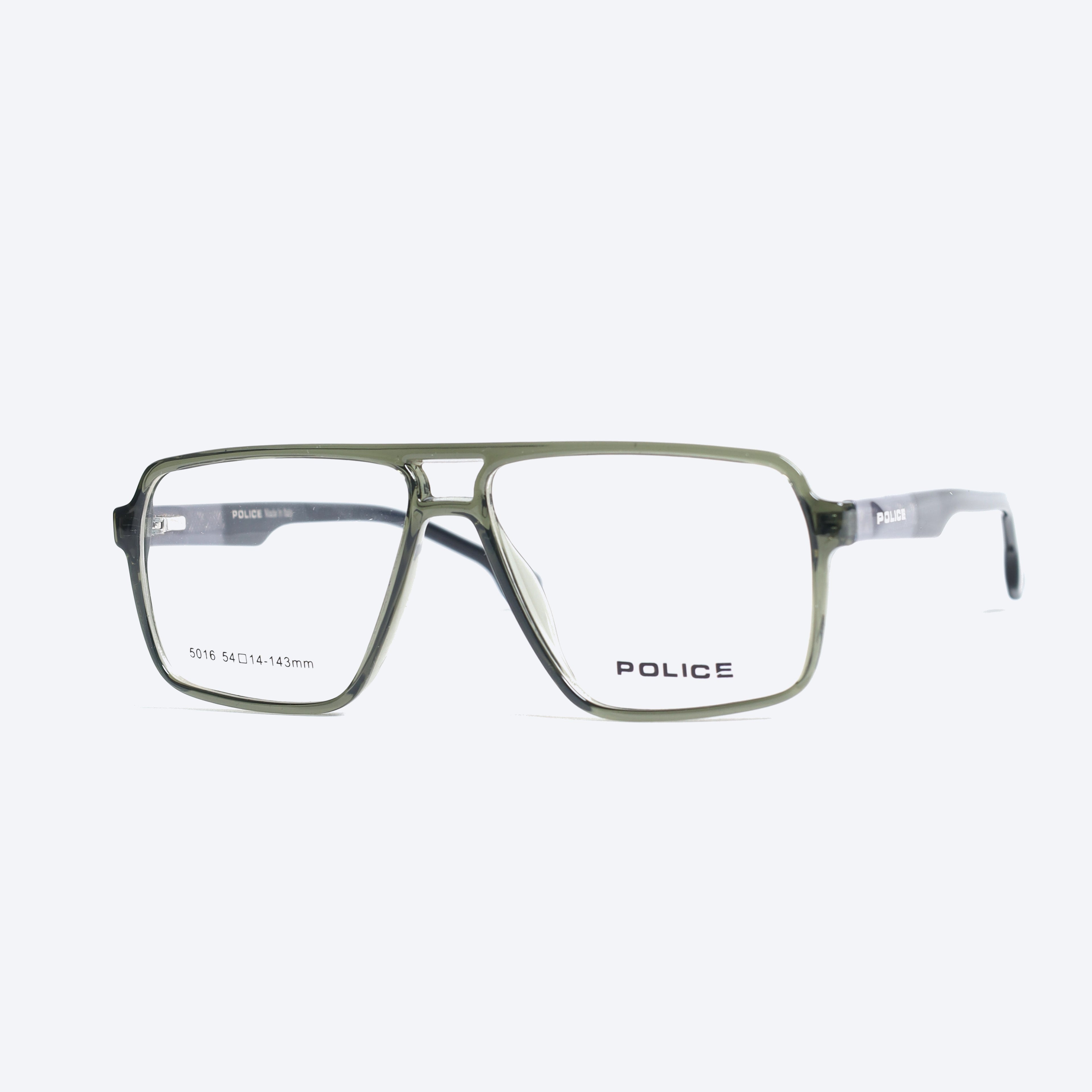 Police 5016 Geometric aviator Eyeglasses - Transparent Grey