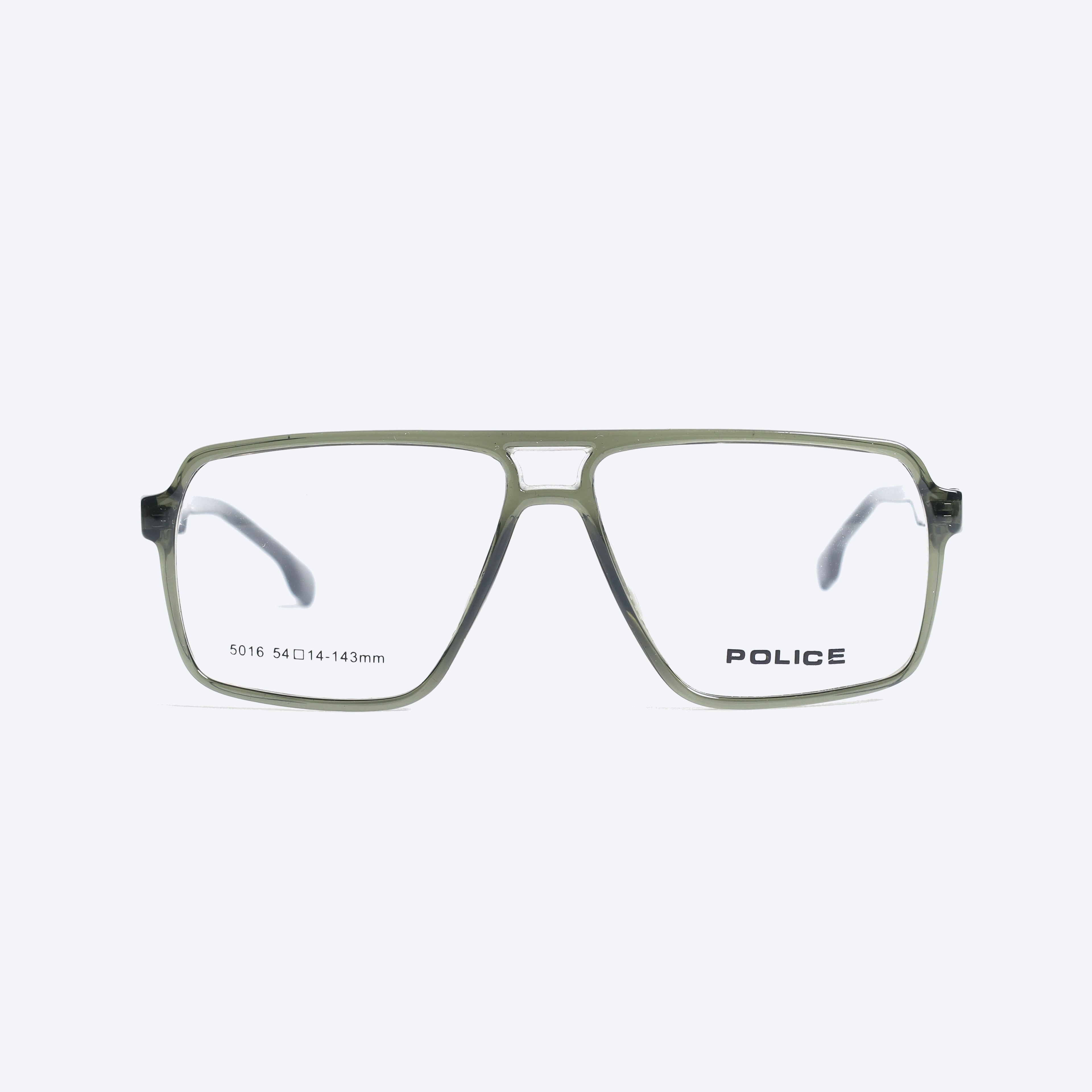 Police 5016 Geometric aviator Eyeglasses - Transparent Grey