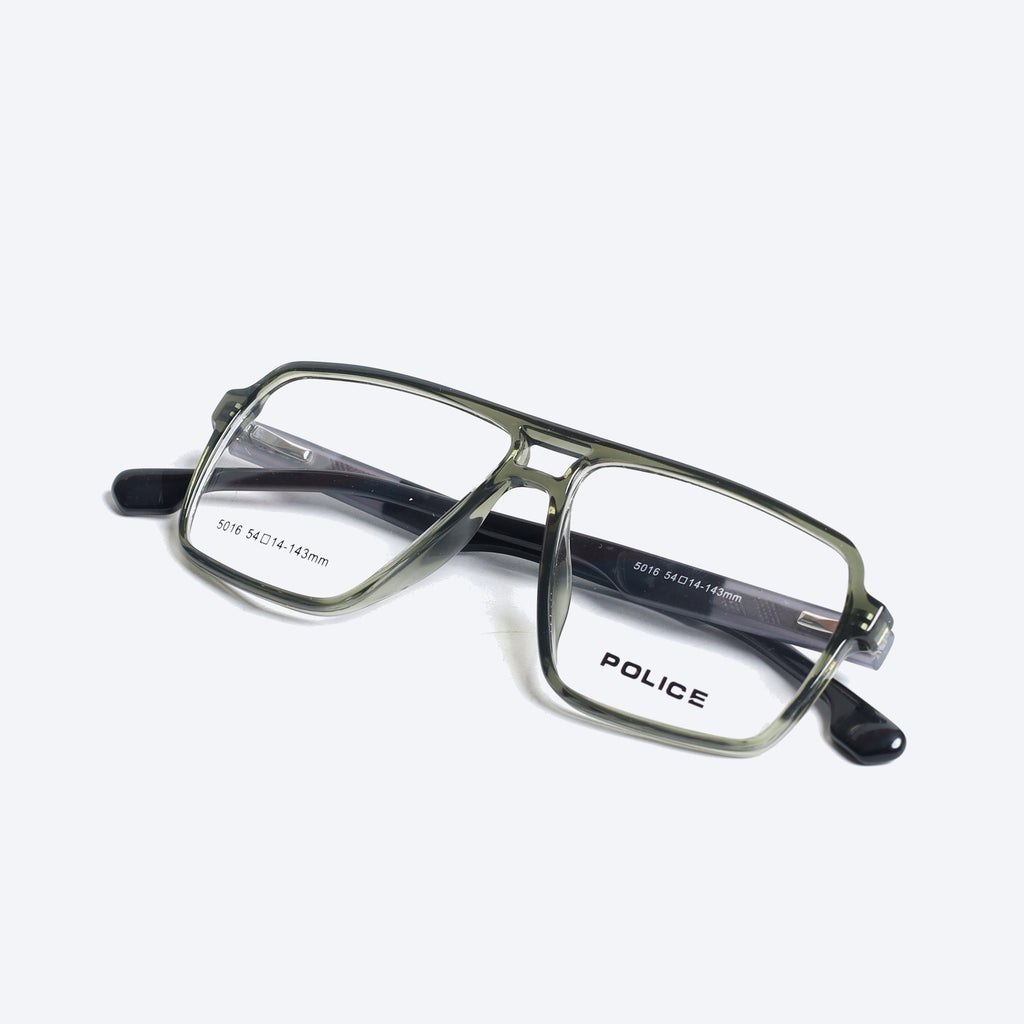 Police 5016 Geometric aviator Eyeglasses - Transparent Grey