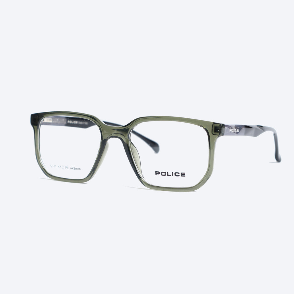 Police 5011 Geometric aviator Eyeglasses - Transparent Green