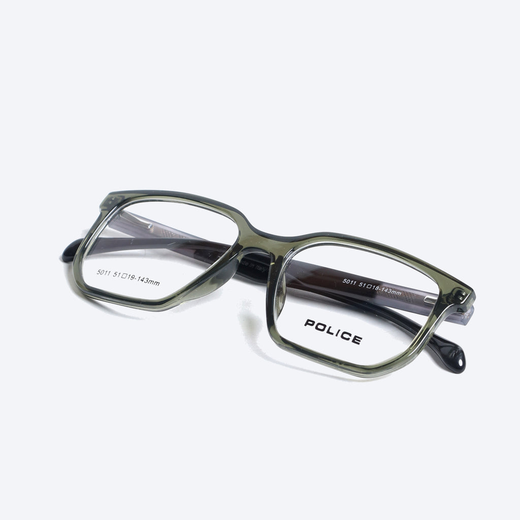 Police 5011 Geometric aviator Eyeglasses - Transparent Green