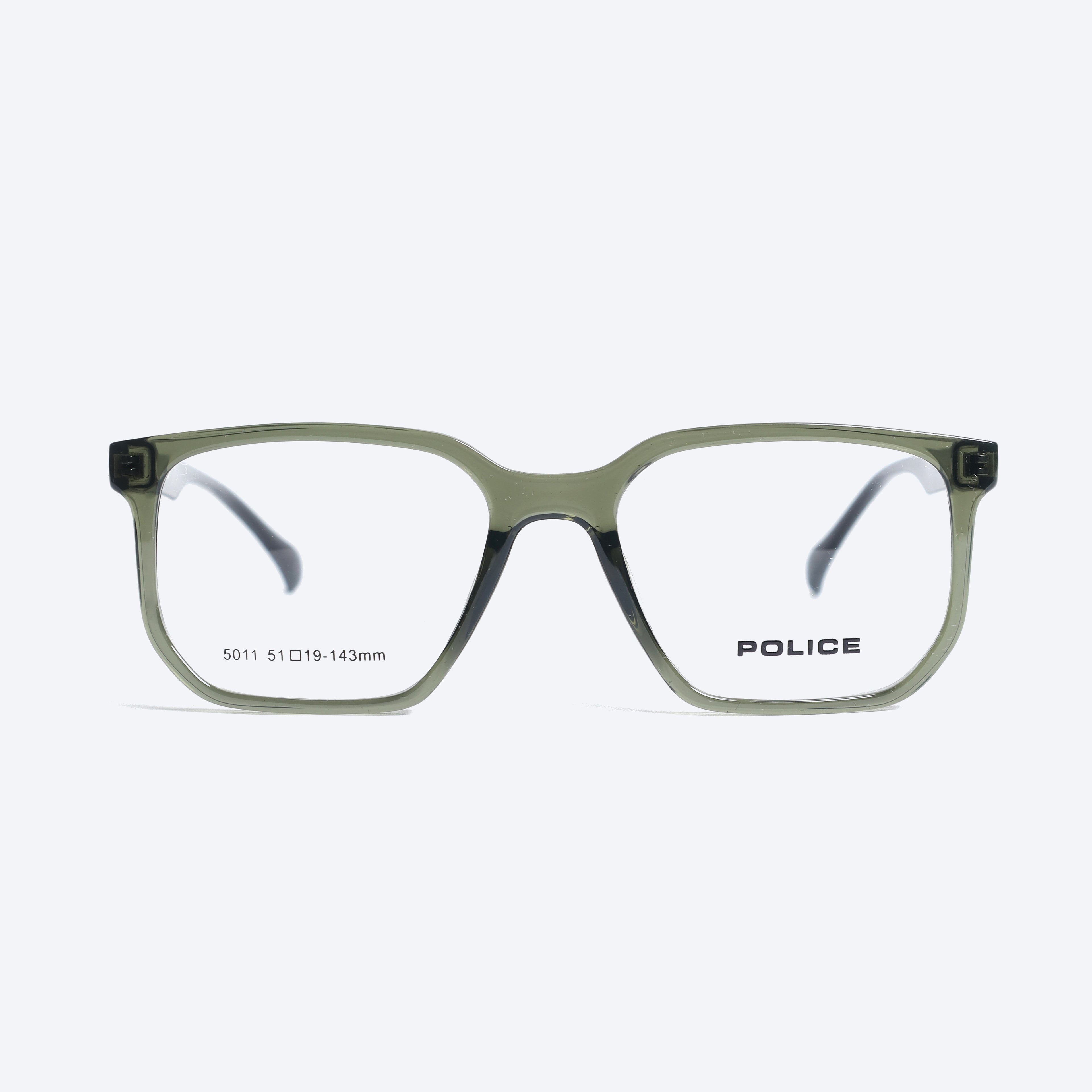 Police 5011 Geometric aviator Eyeglasses - Transparent Green
