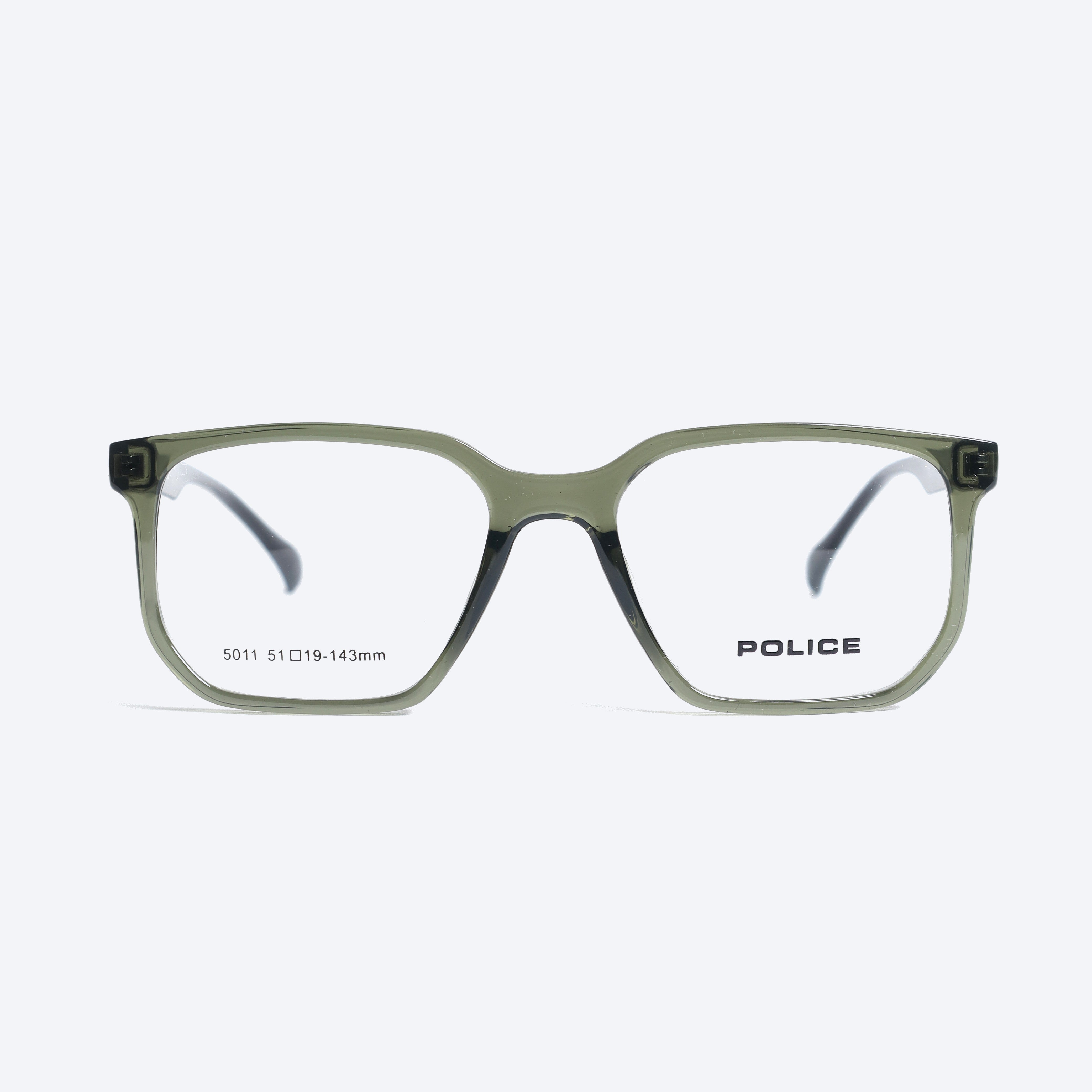 Police 5011 Geometric aviator Eyeglasses - Transparent Green
