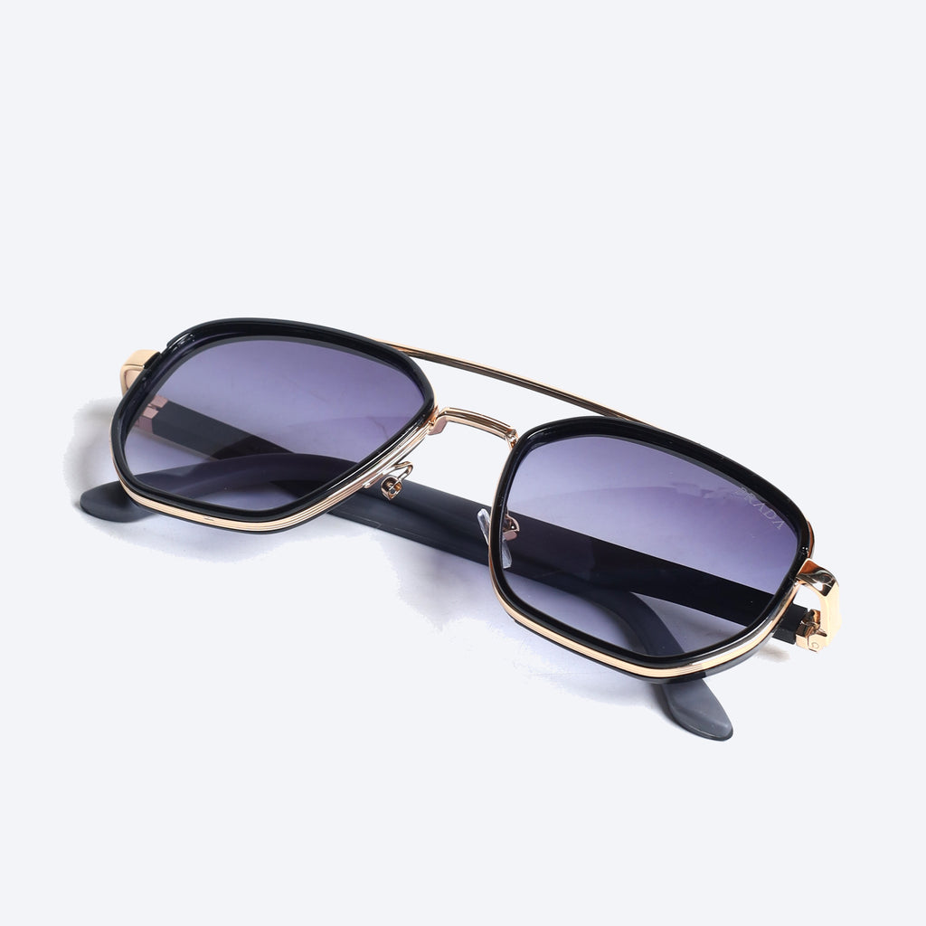 Prada Y2183 Aviator Sunglasses - Black Golden
