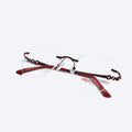 Prostair Eyewear A4014 Geometric Eyeglasses - Maroon
