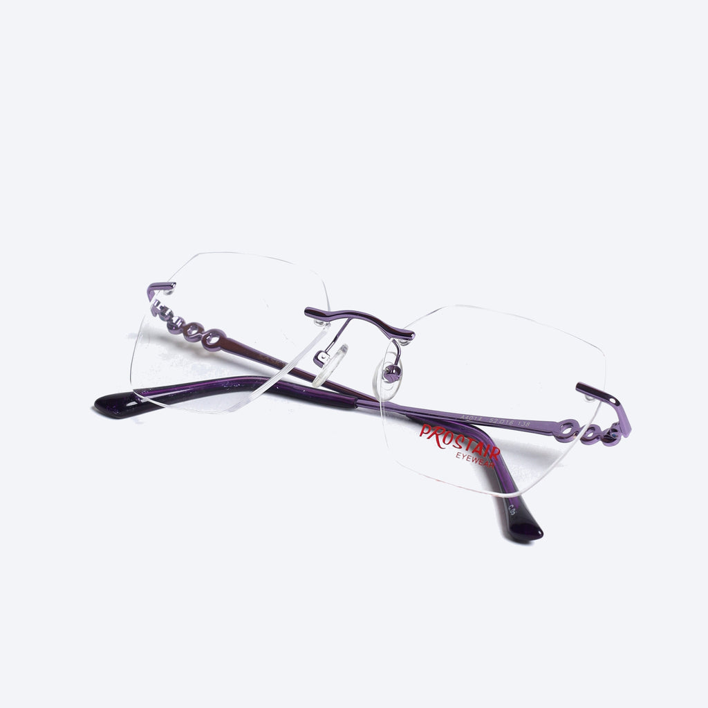 Prostair Eyewear A4014 Geometric Eyeglasses - Purple