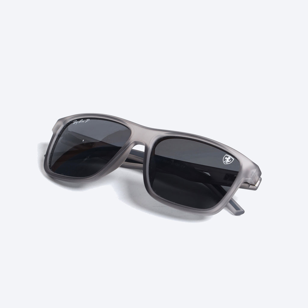 Rayban Ferrari Grey 24061 Geometric aviator Sunglasses - Grey
