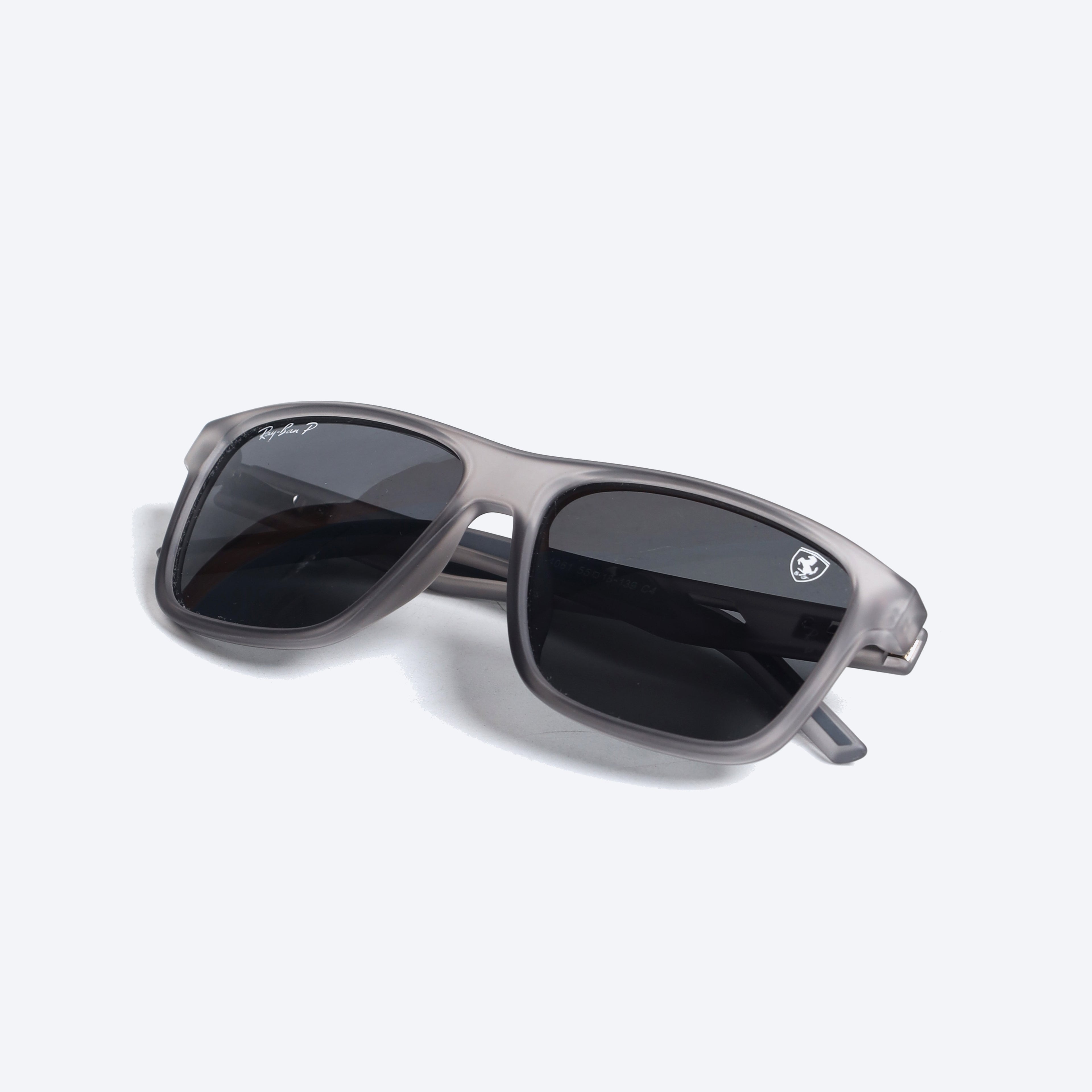 Rayban Ferrari Grey 24061 Geometric aviator Sunglasses - Grey